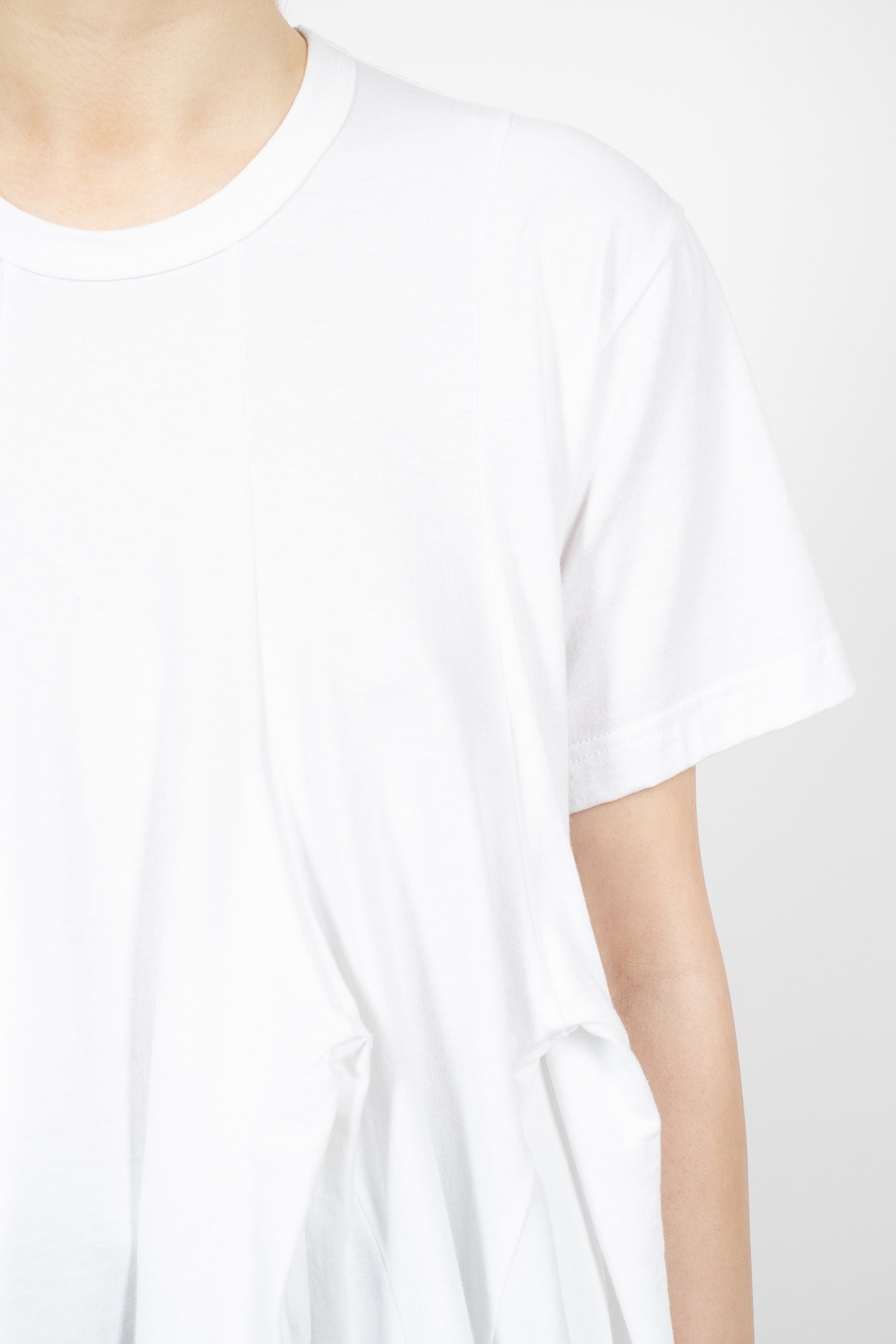 Panelled Jersey T-Shirt White