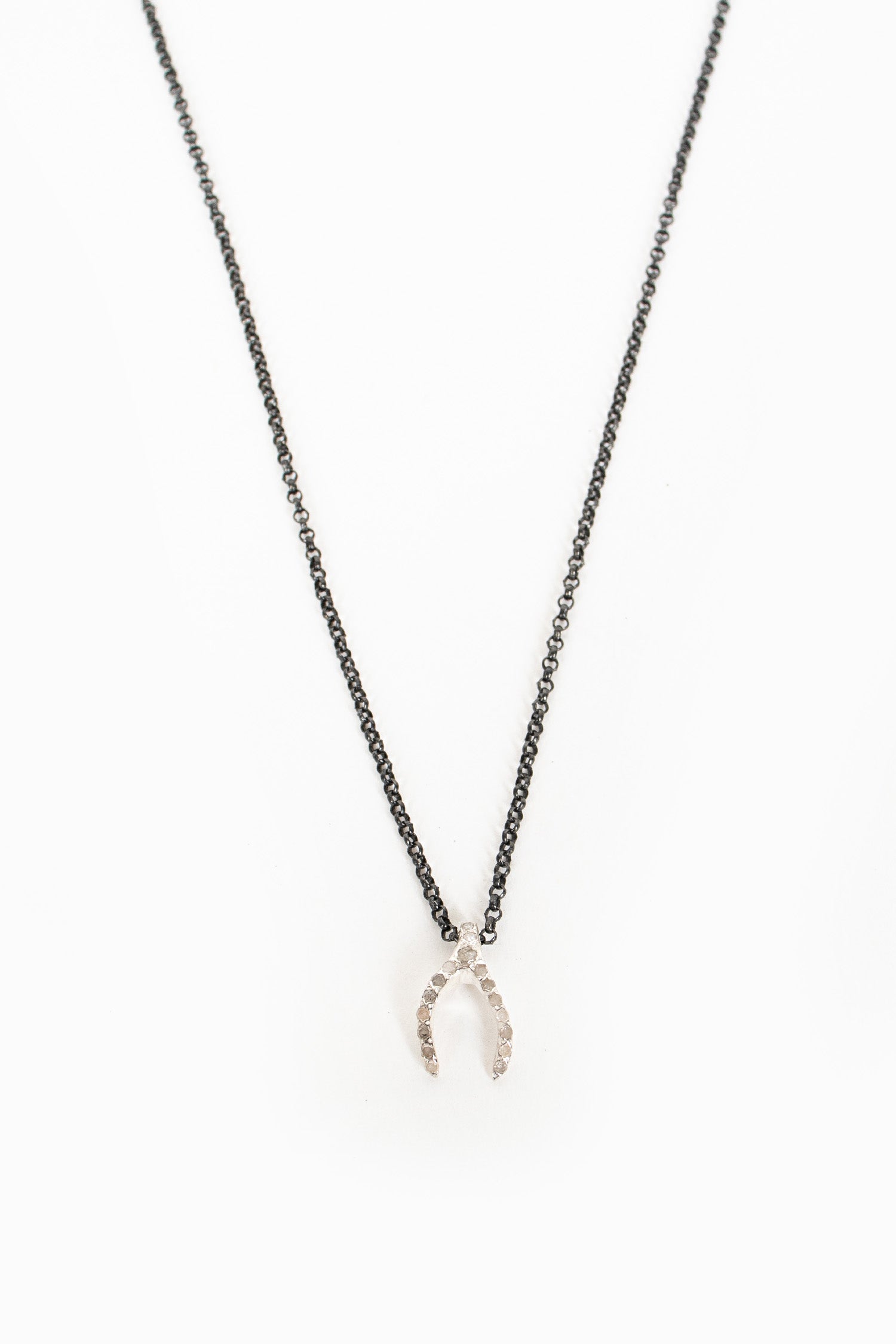 Wishbone Necklace 8x8 Diamond