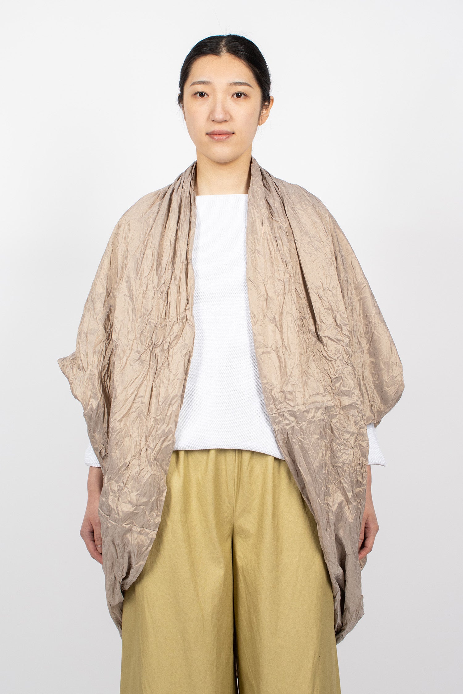 Wrap Washed Silk Shawl Natural