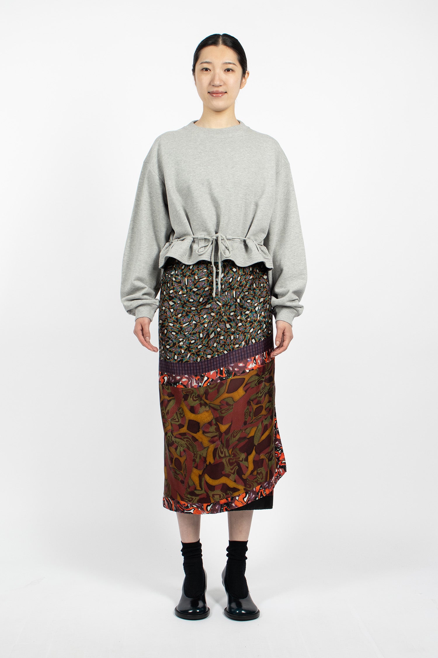 Long Wrap Scarf-Skirt Dessin B