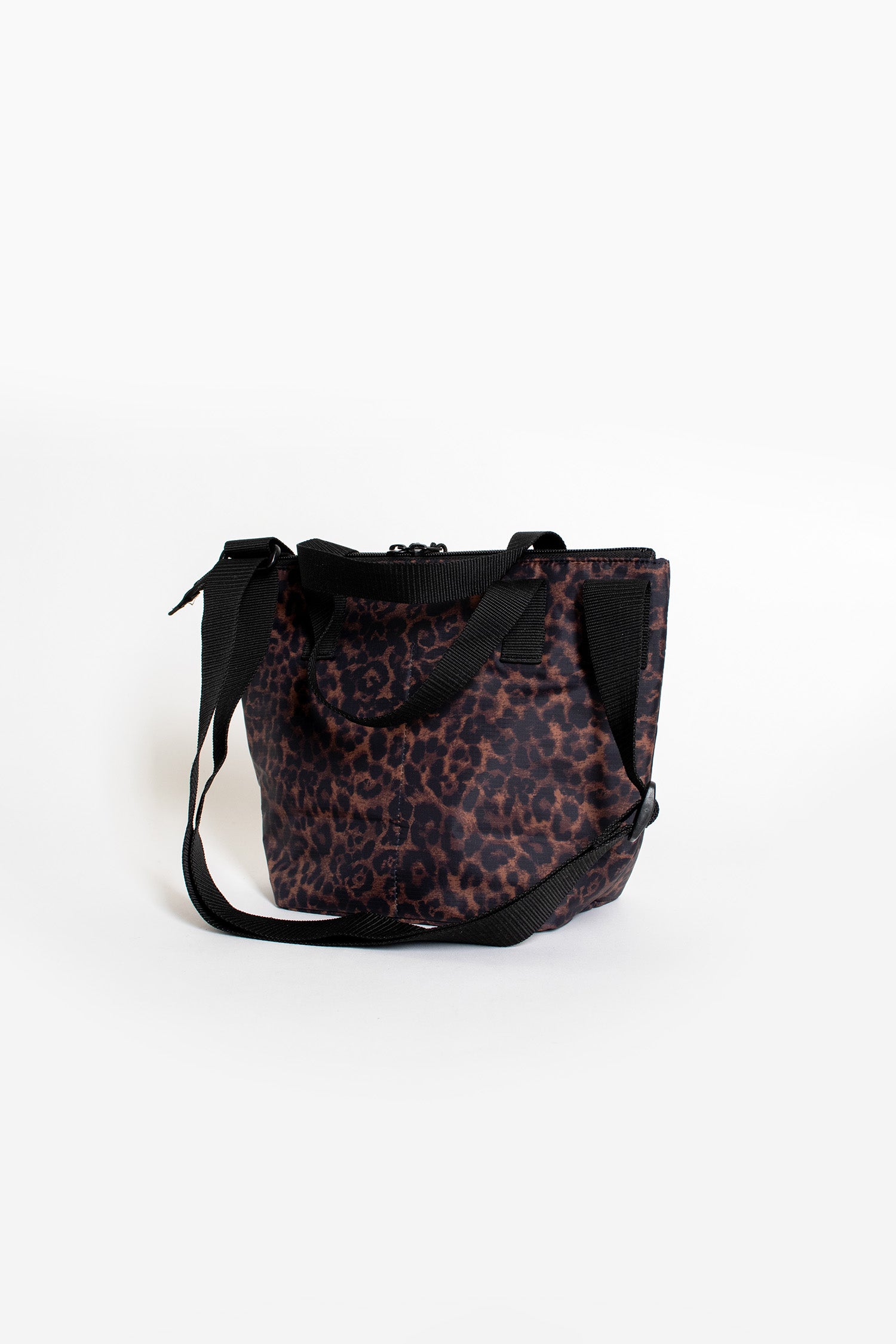 Small Zipper Duffle Leopard Puffer