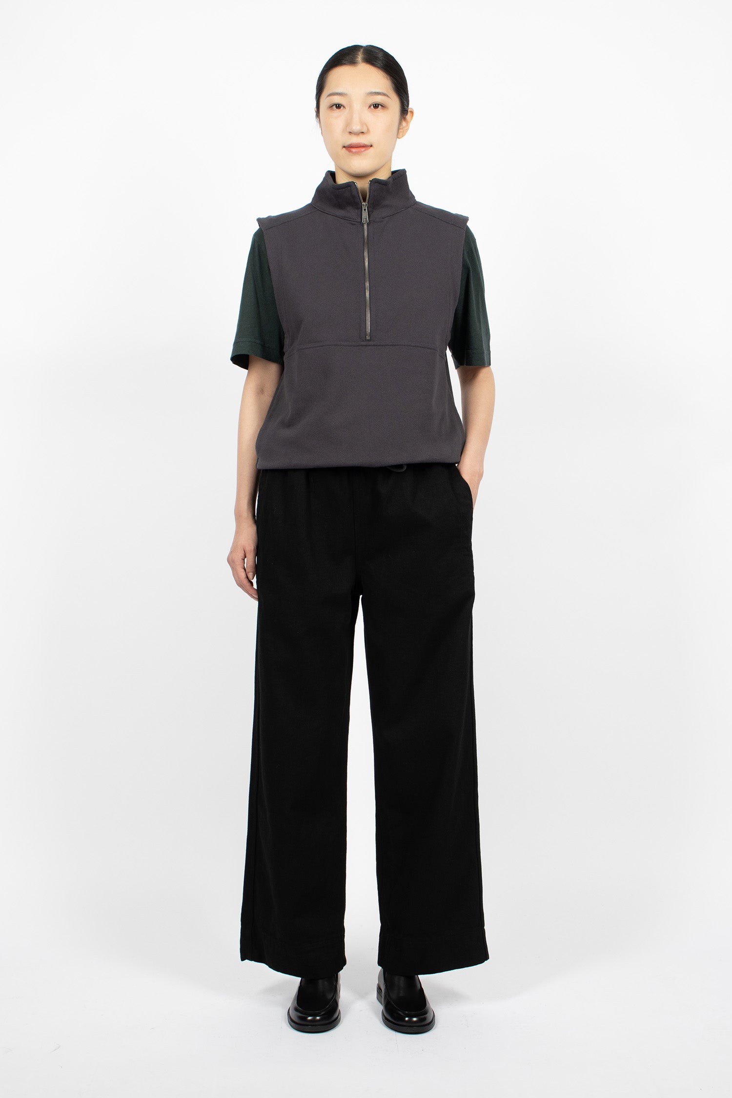 Sleeveless Track Top Ink