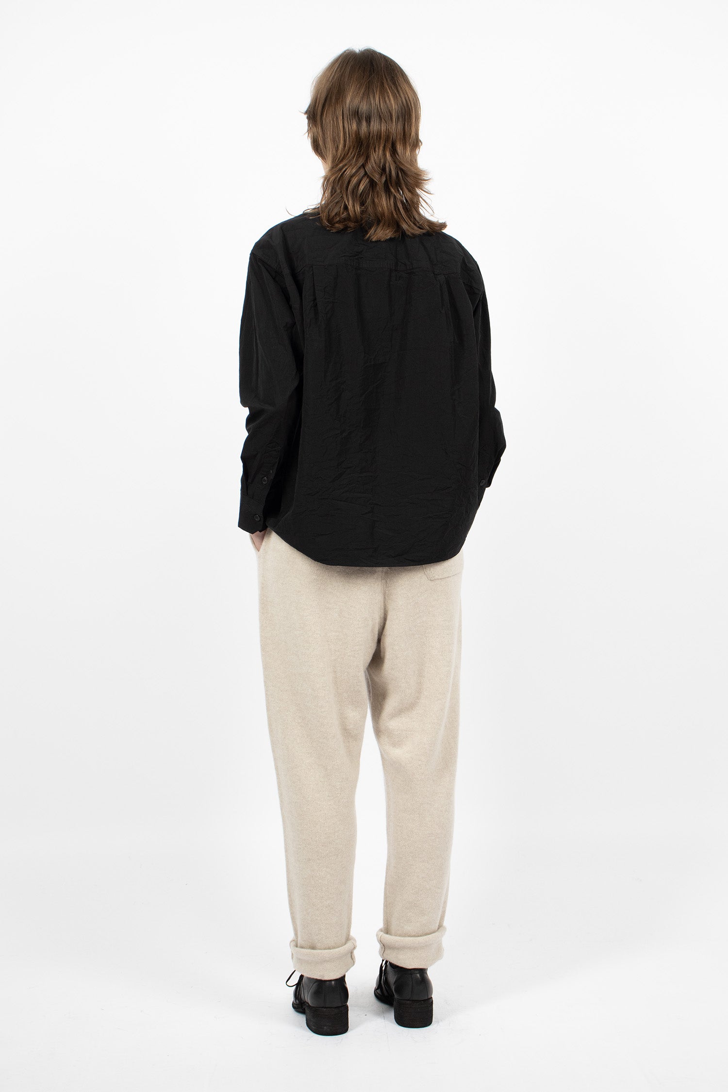 Zwag Knit Wool Pants Light Grey