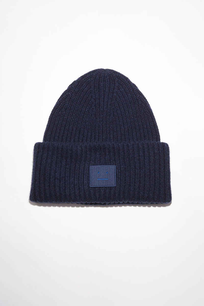 Acne Studios Ribbed Knit Beanie Navy Envoy of Belfast