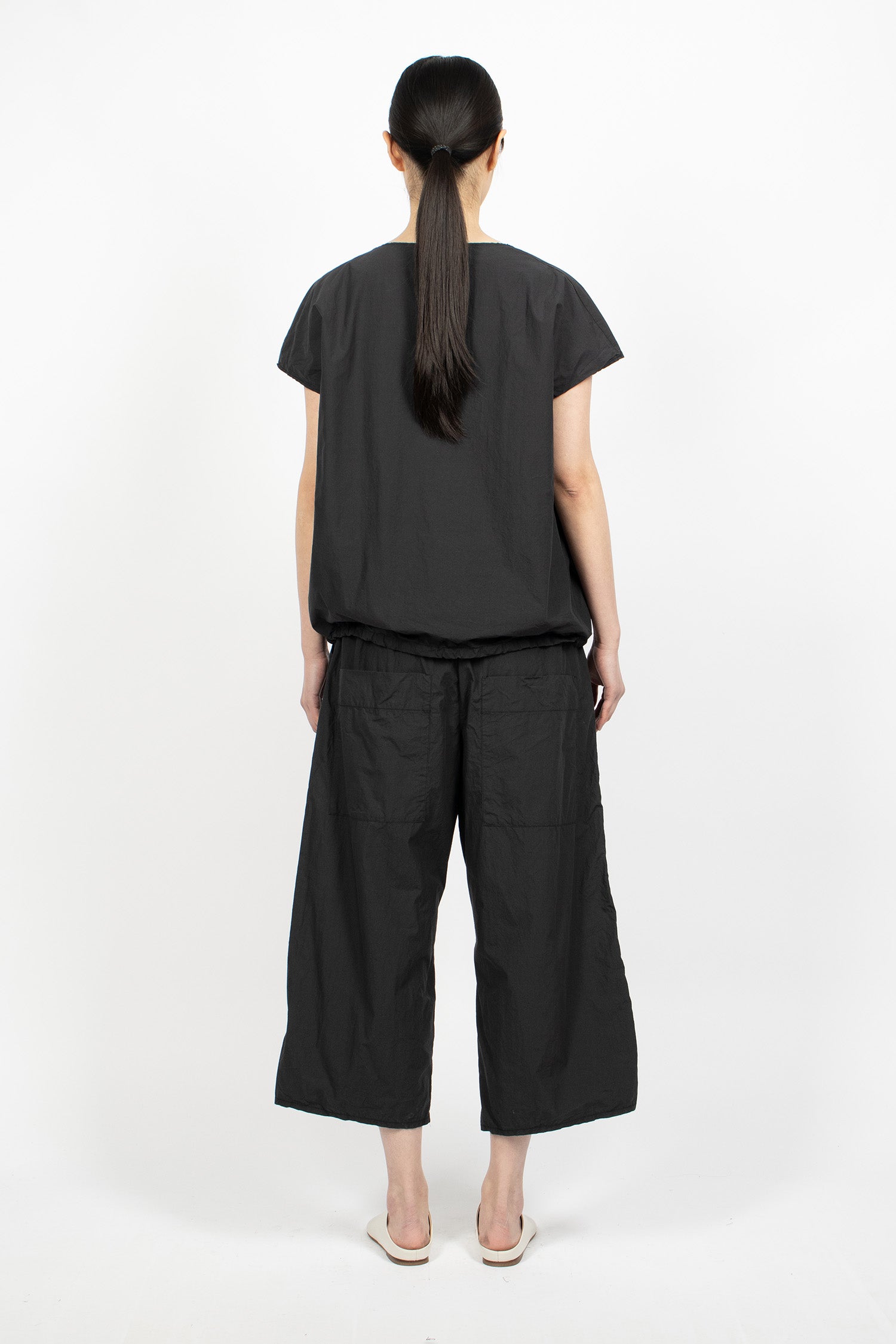 23_178 Wide&Short Trousers TC Black