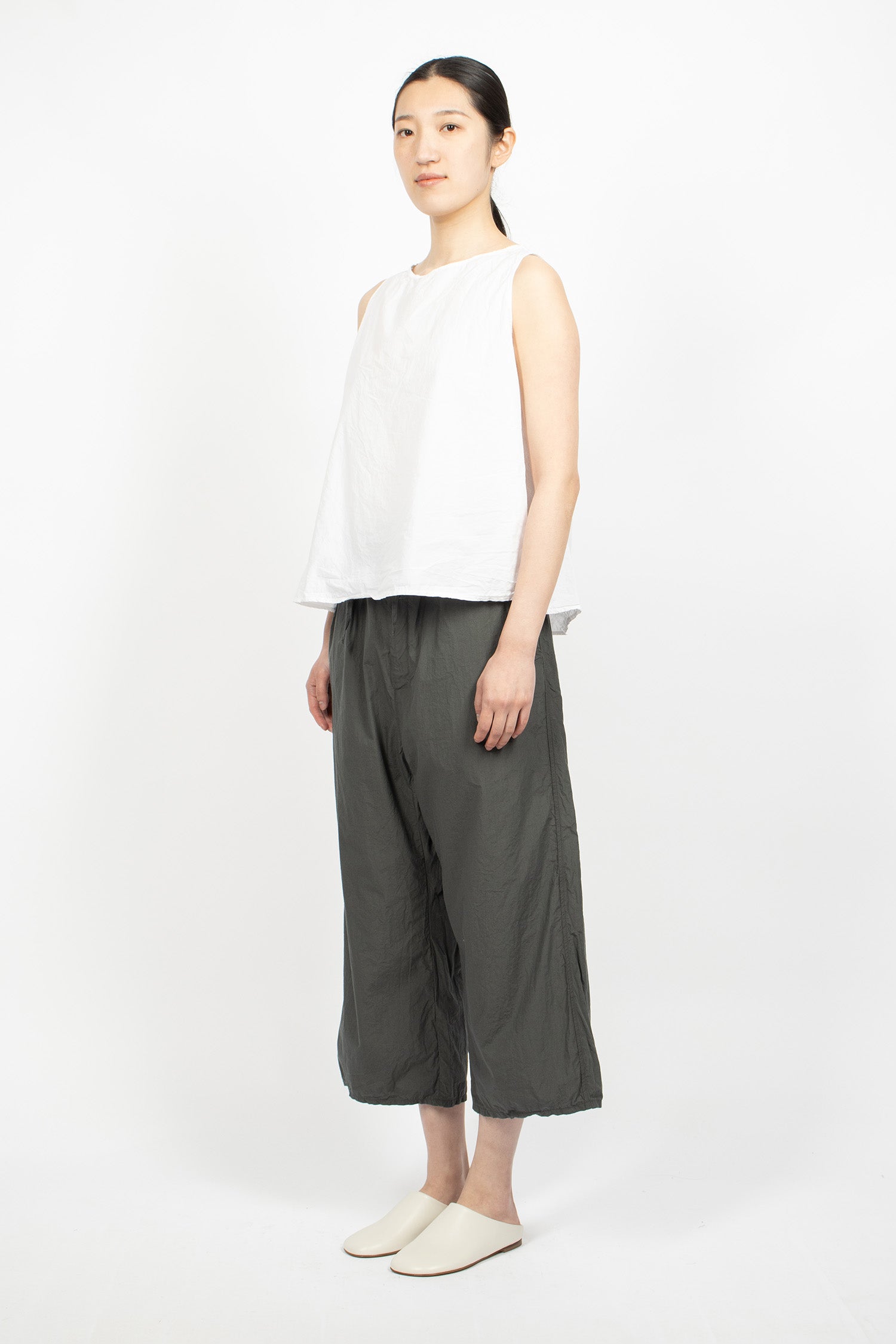 23_178 Wide&Short Trousers TC Thyme