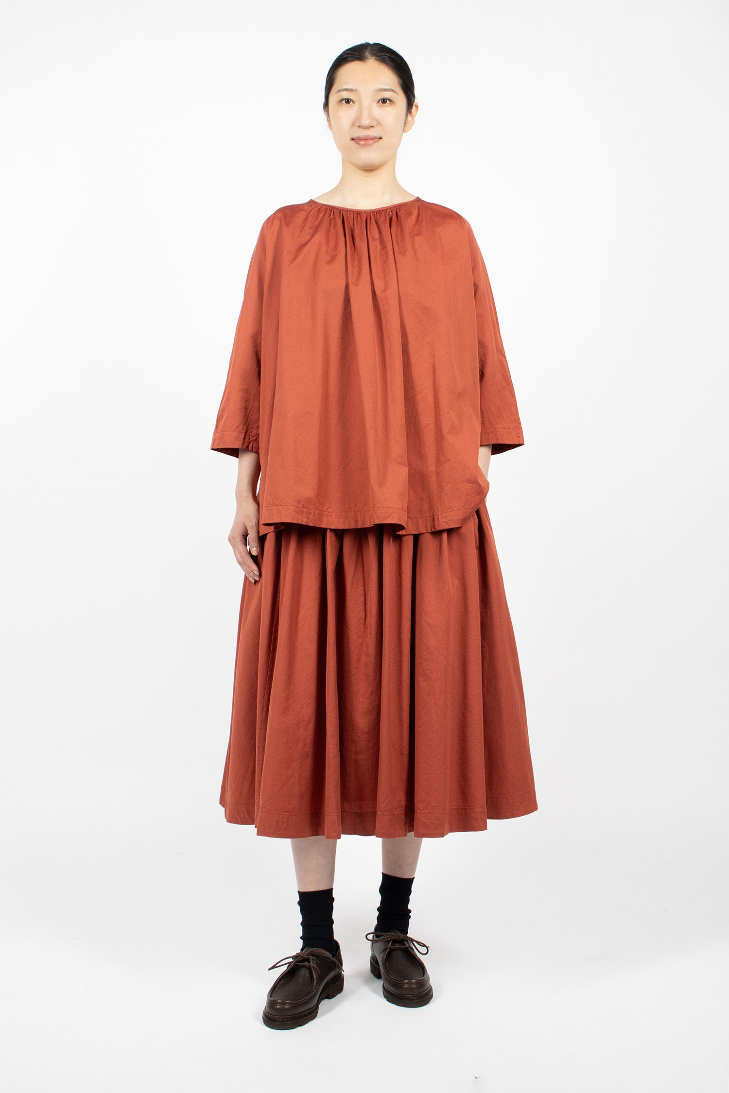 BB Pleat Skirt Brick