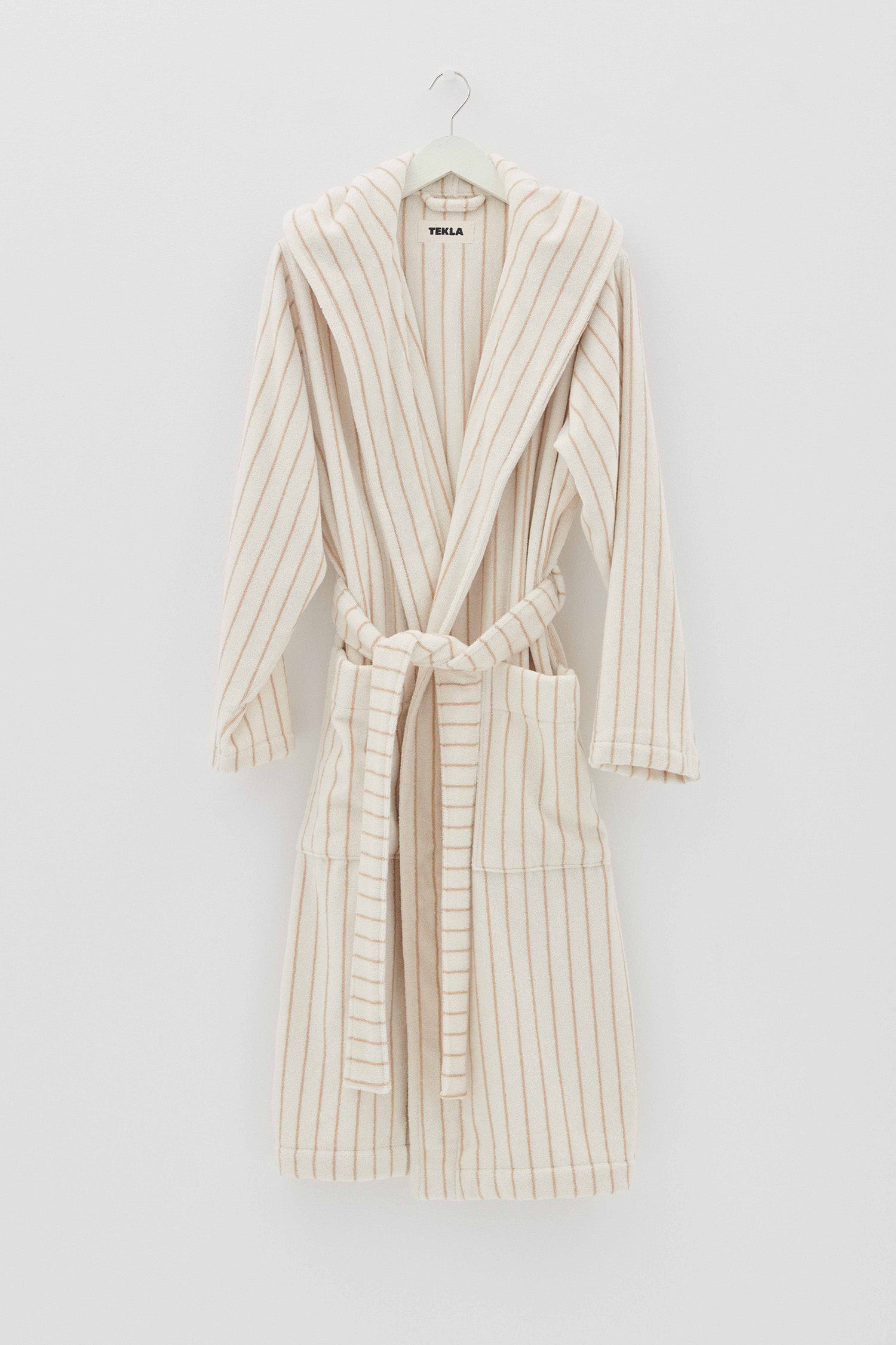 Hooded Bathrobe Sienna Stripe