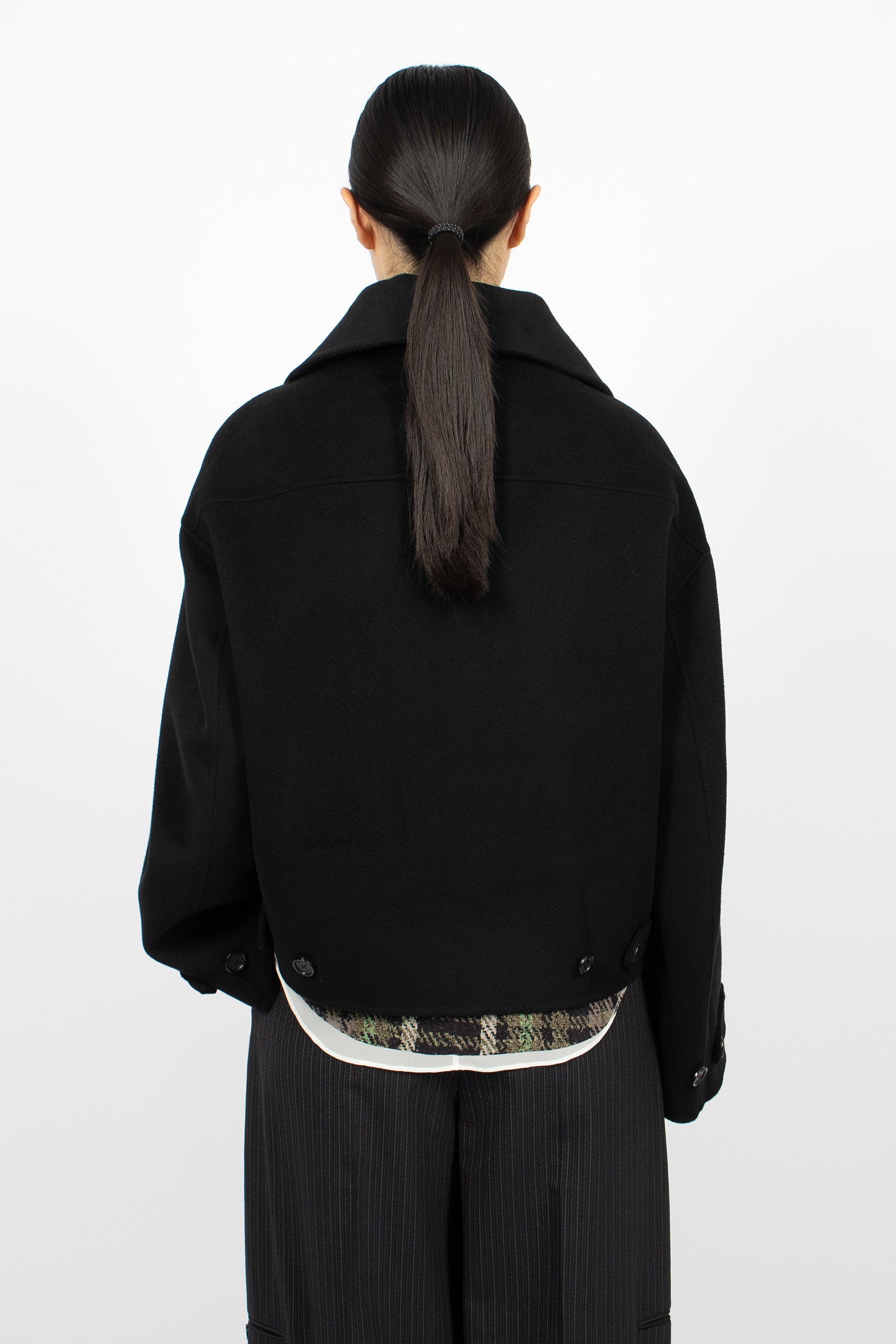 Wool Zip Jacket Black