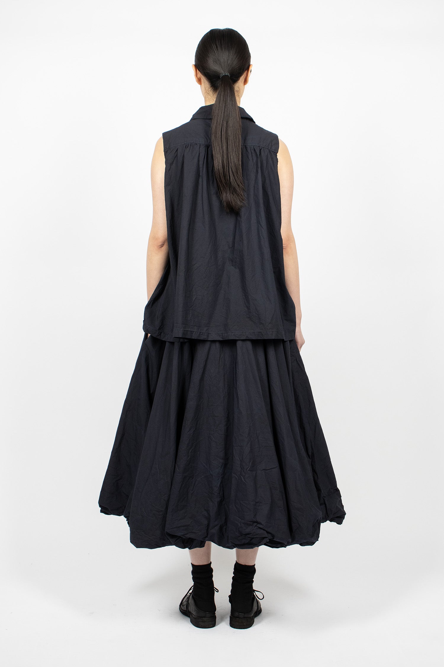 Calla Balloon Skirt Navy