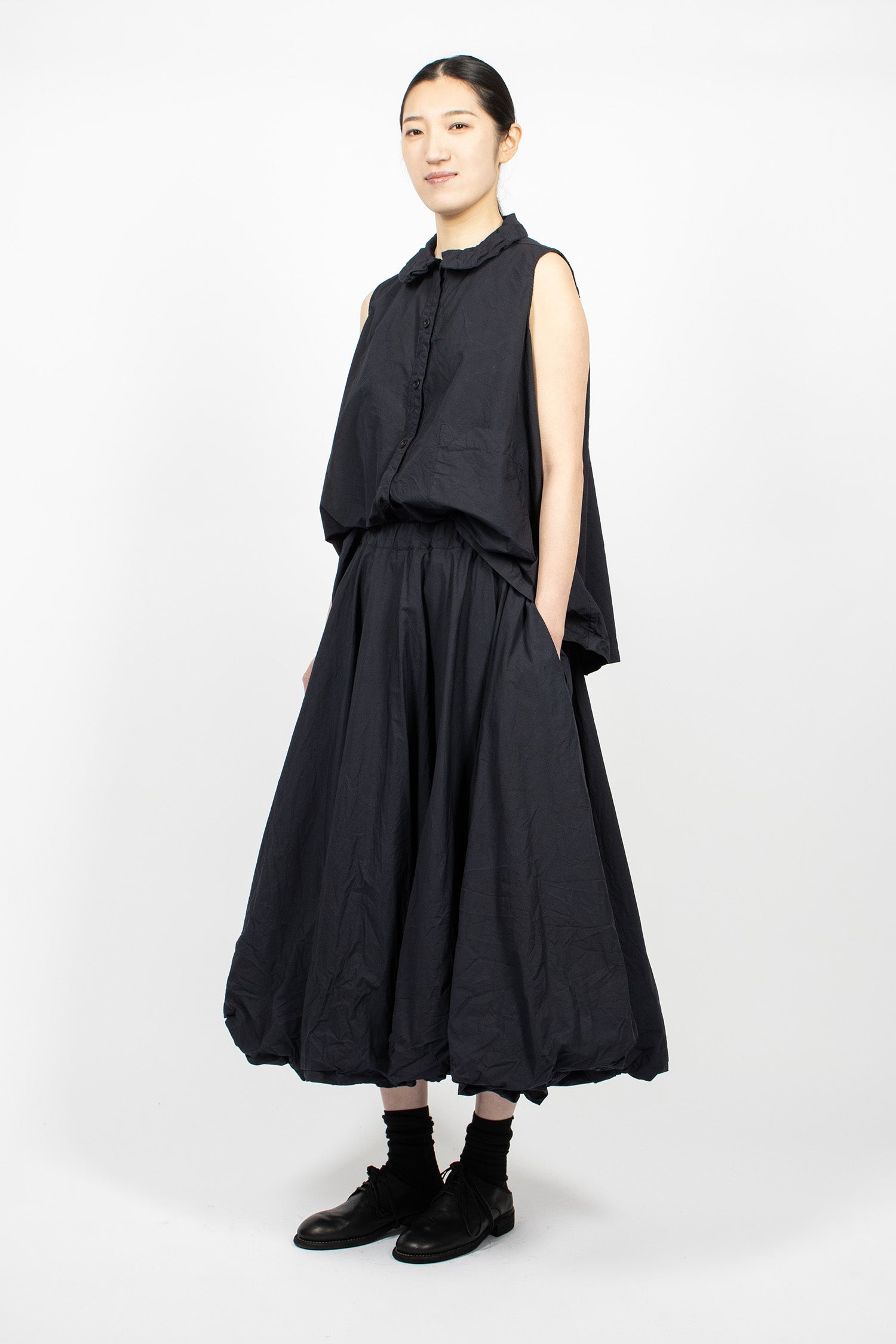 Calla Balloon Skirt Navy