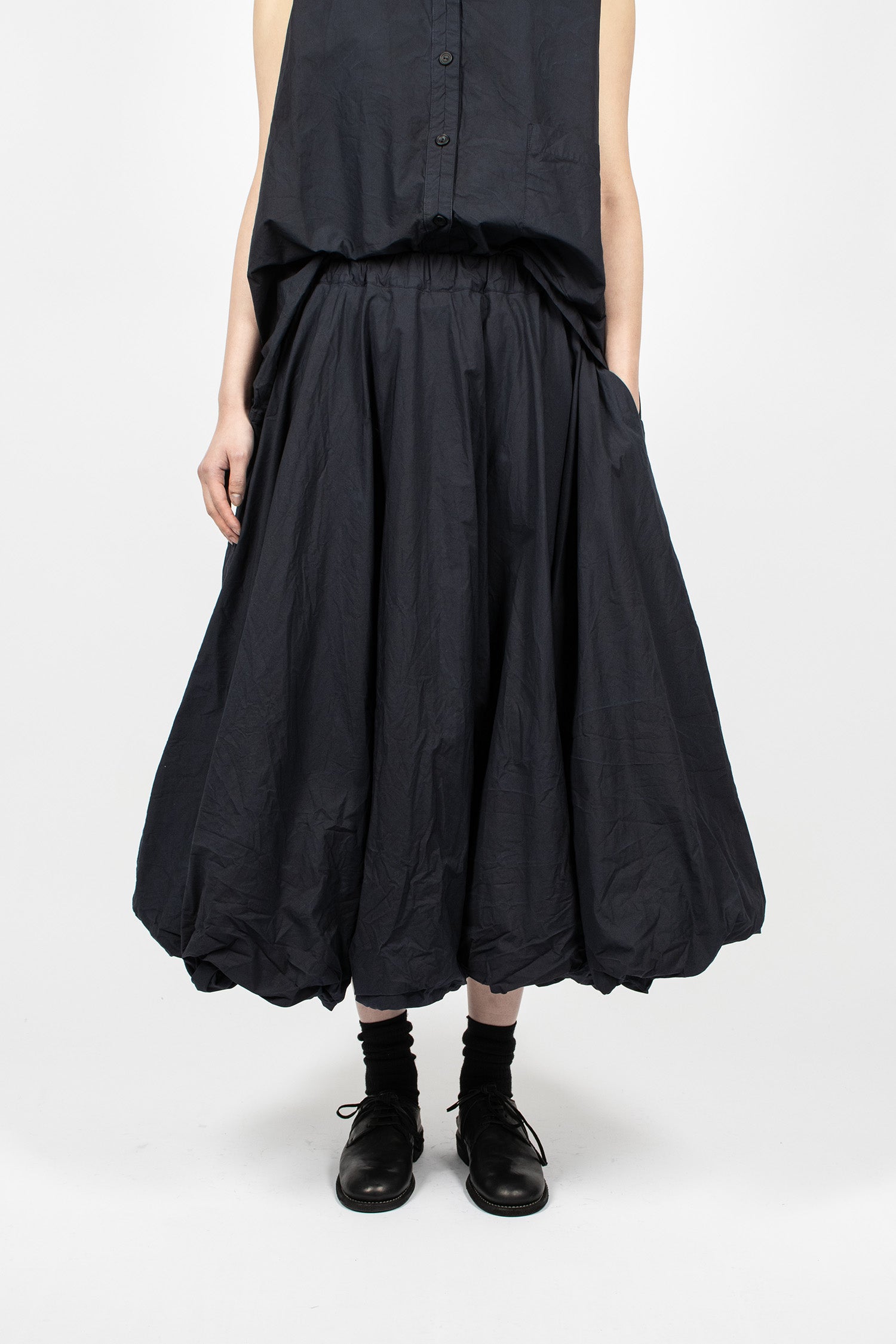 Calla Balloon Skirt Navy