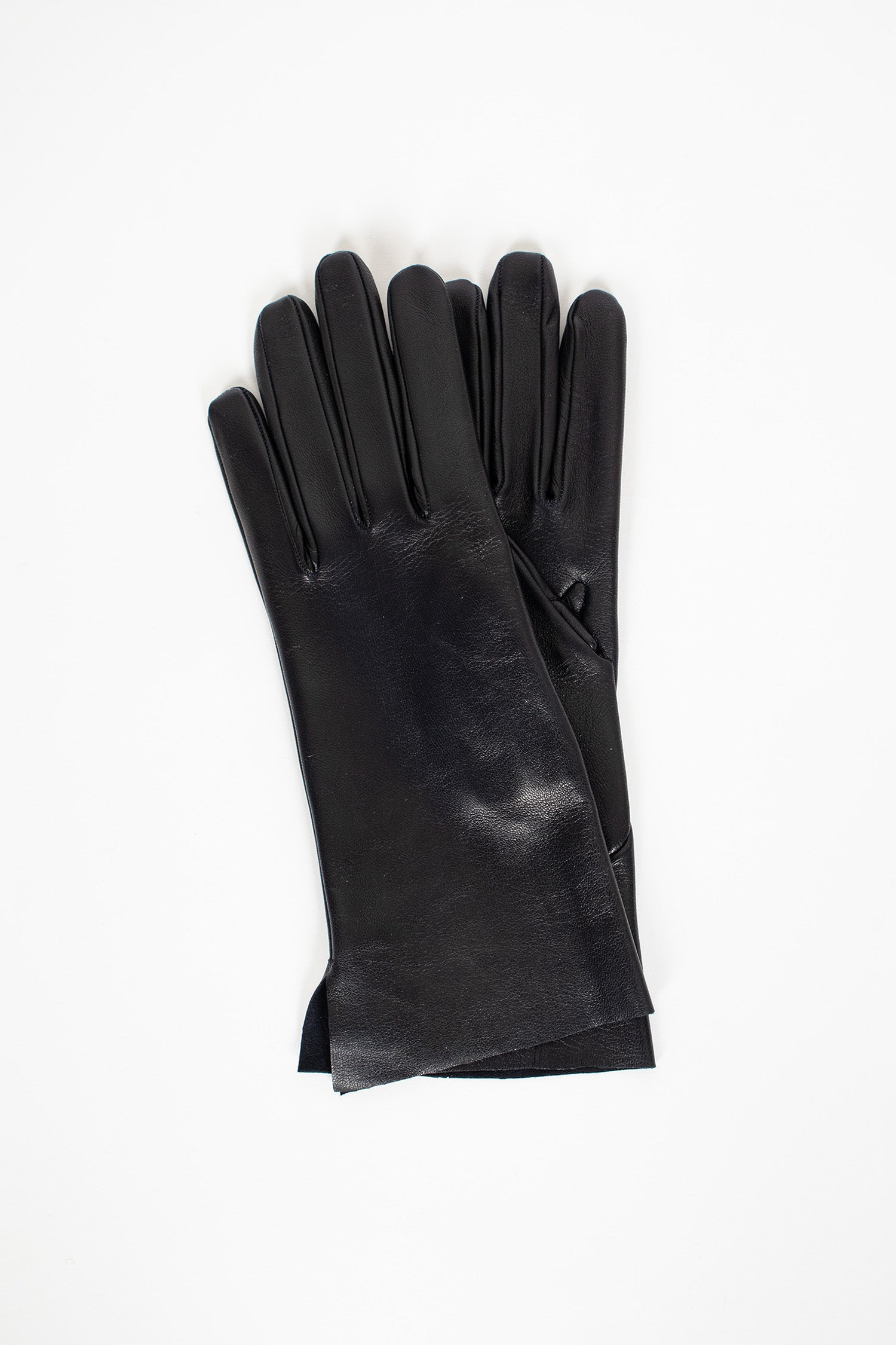 Leather Gloves Navy Blue