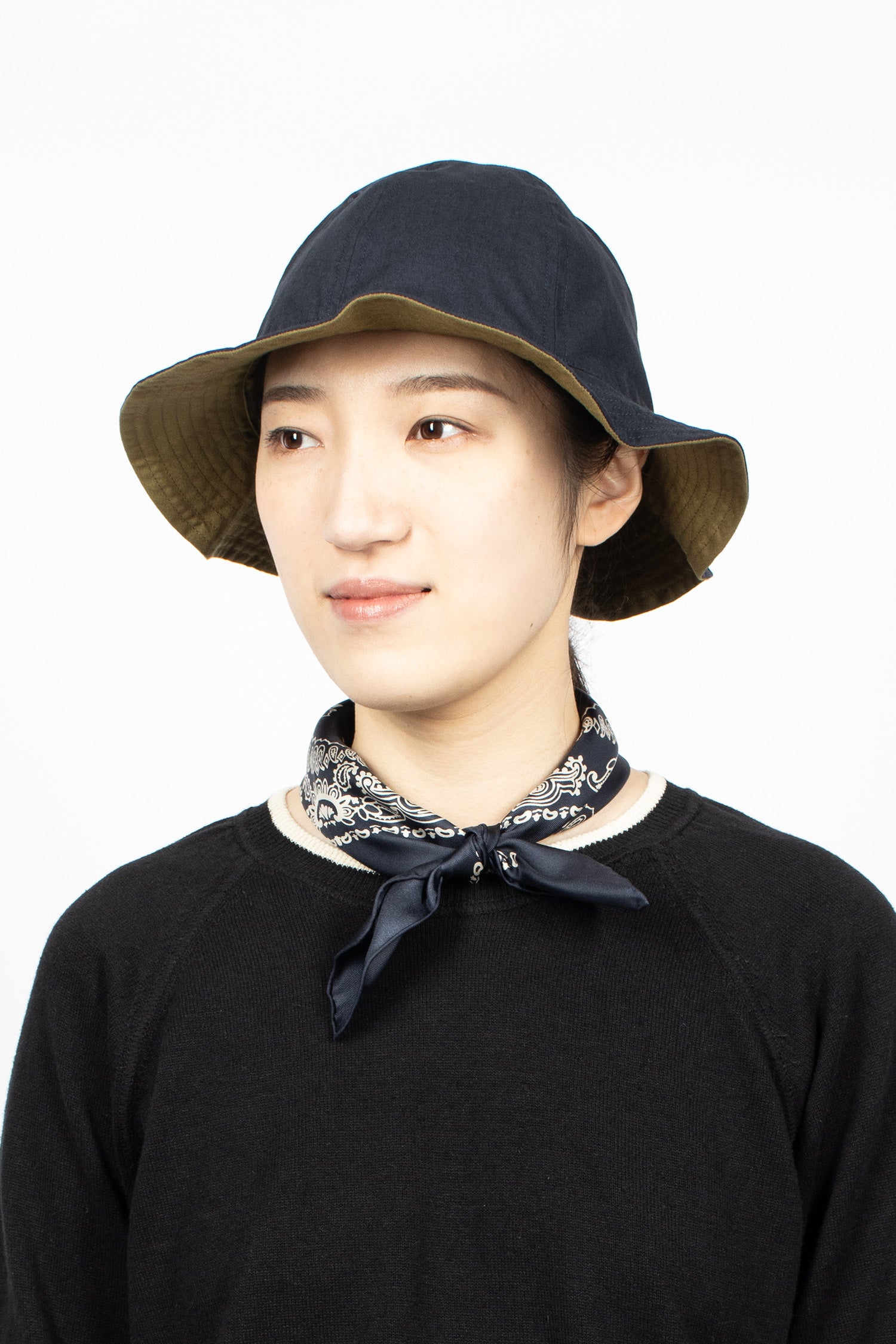 Reversible Bucket Hat Ink/Olive Green