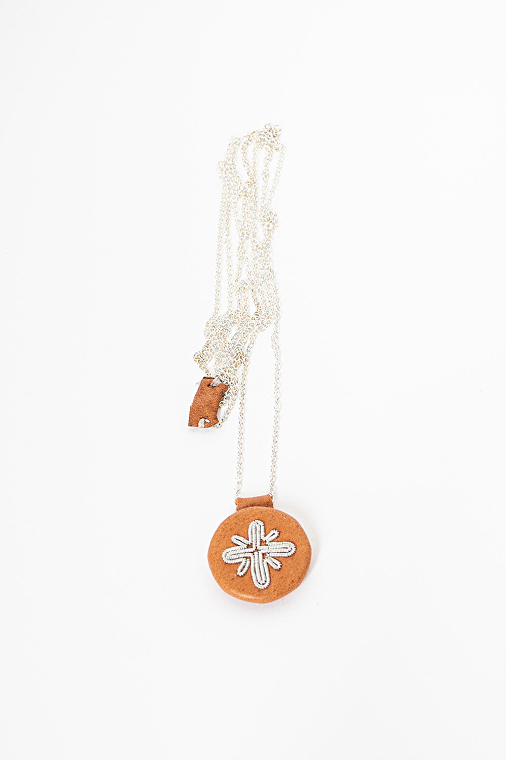 Snow Flower Necklace Tan