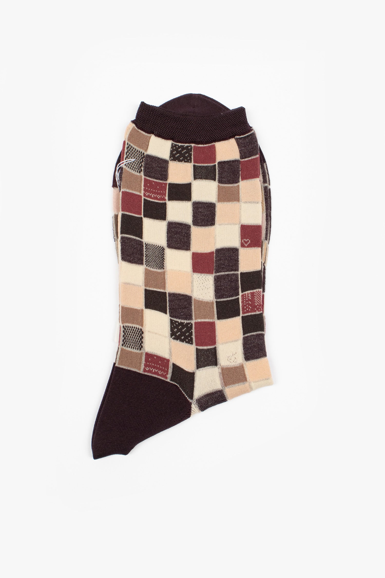 AM-811 Colourful Tiles Socks Wine