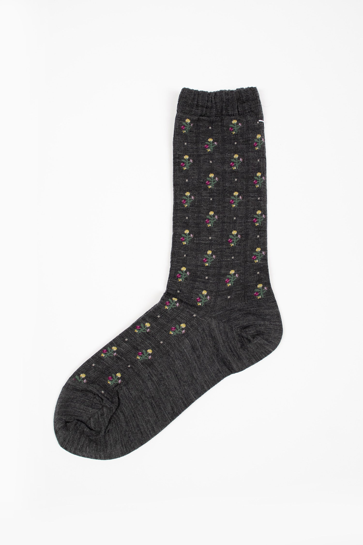 KT-176S Flower Stripe Socks Mix Grey