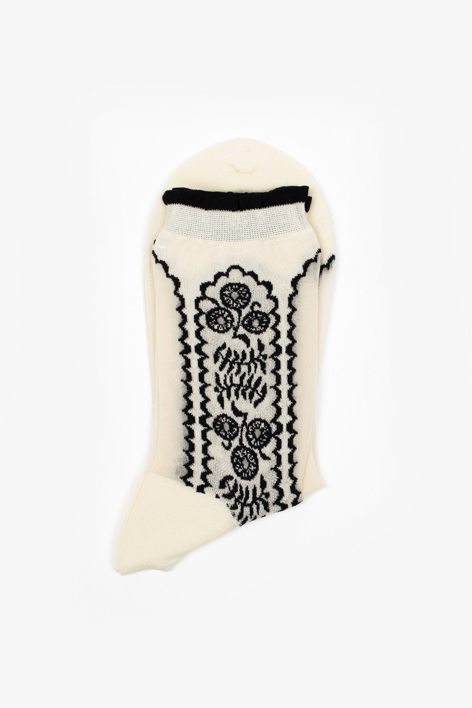 AM-817 See-Through Flower Socks Ivory