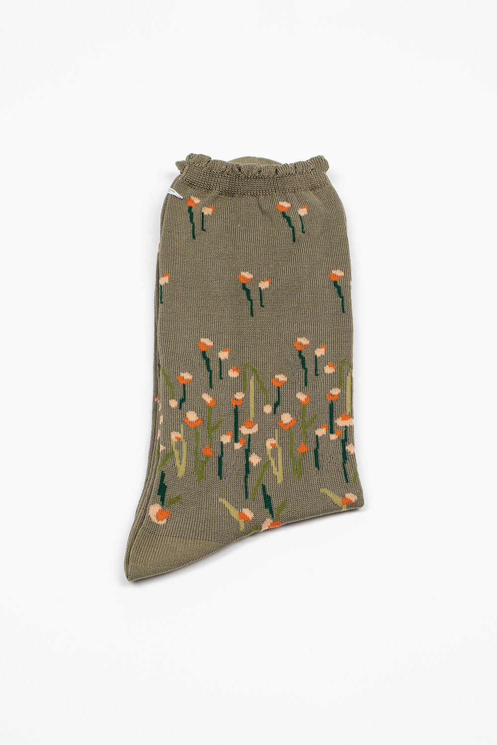 AS-219 Fly Flower Socks Khaki