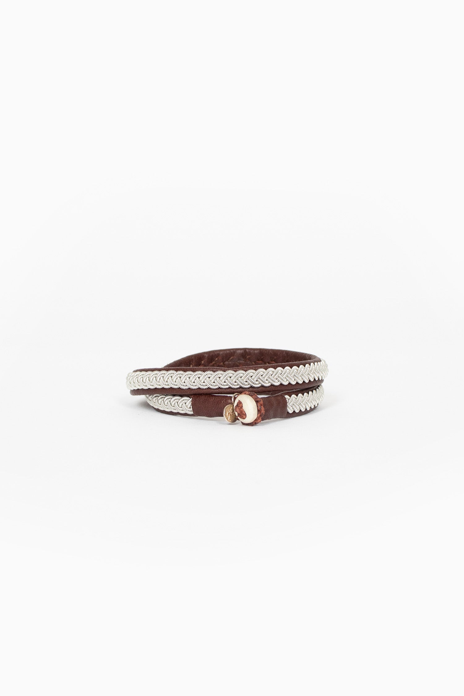 Ox Brown Hide A Double Wrap Bracelet 2