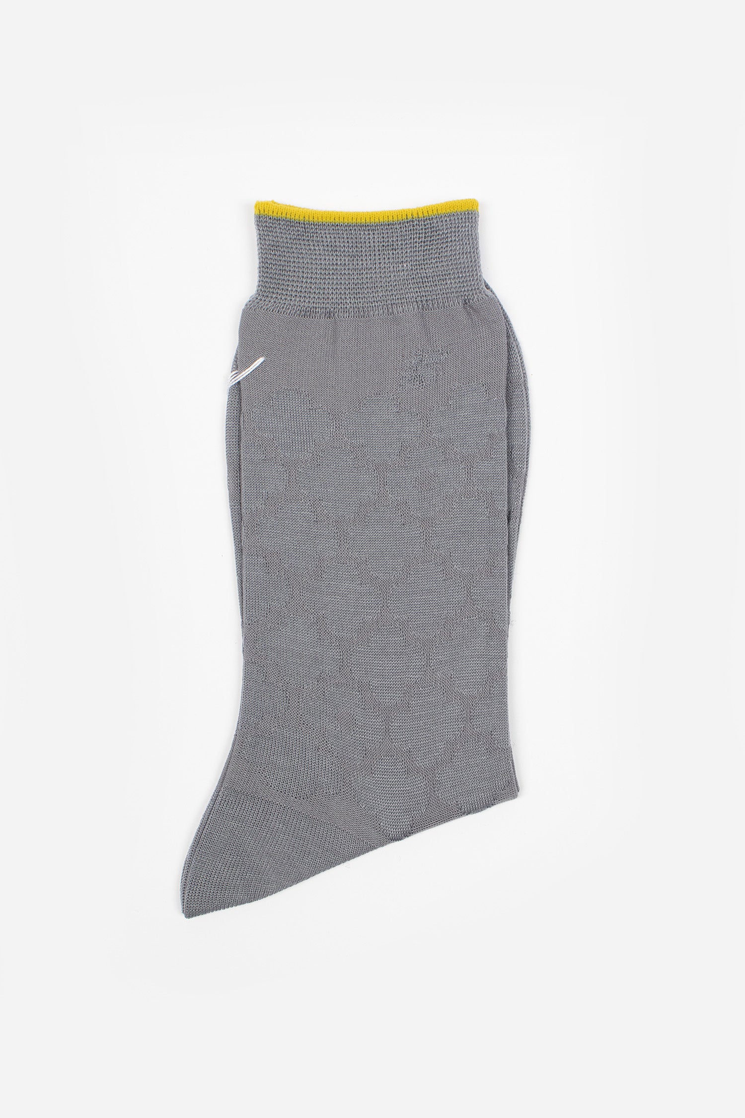 AM-819 Mono-Colour Flowers Socks Grey