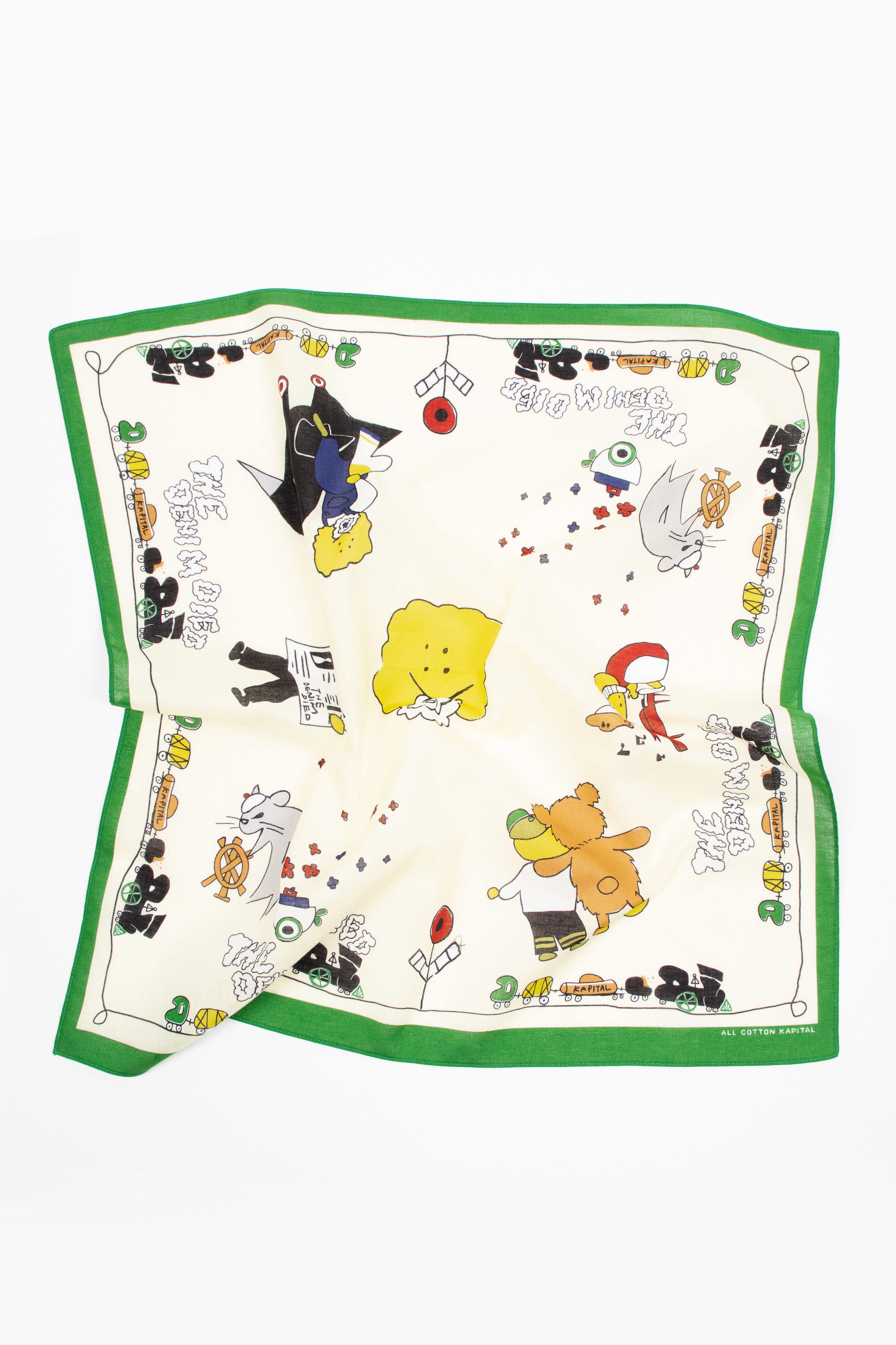 Peckish Rainbowy Park Bandana Green