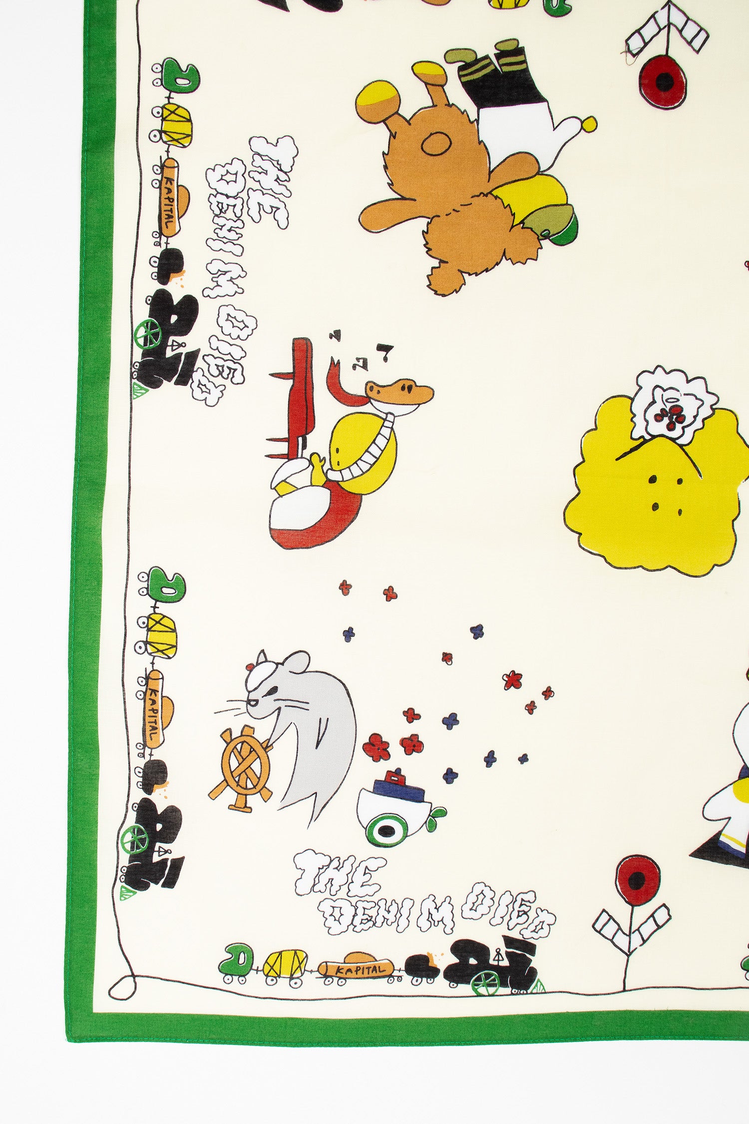 Peckish Rainbowy Park Bandana Green