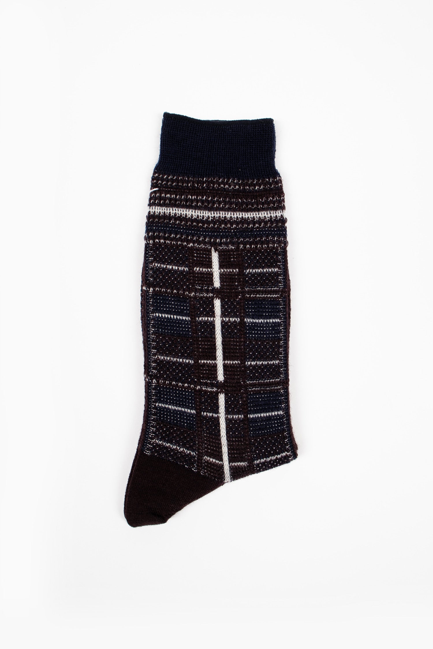 AM-757B Tartan Check Socks Wine