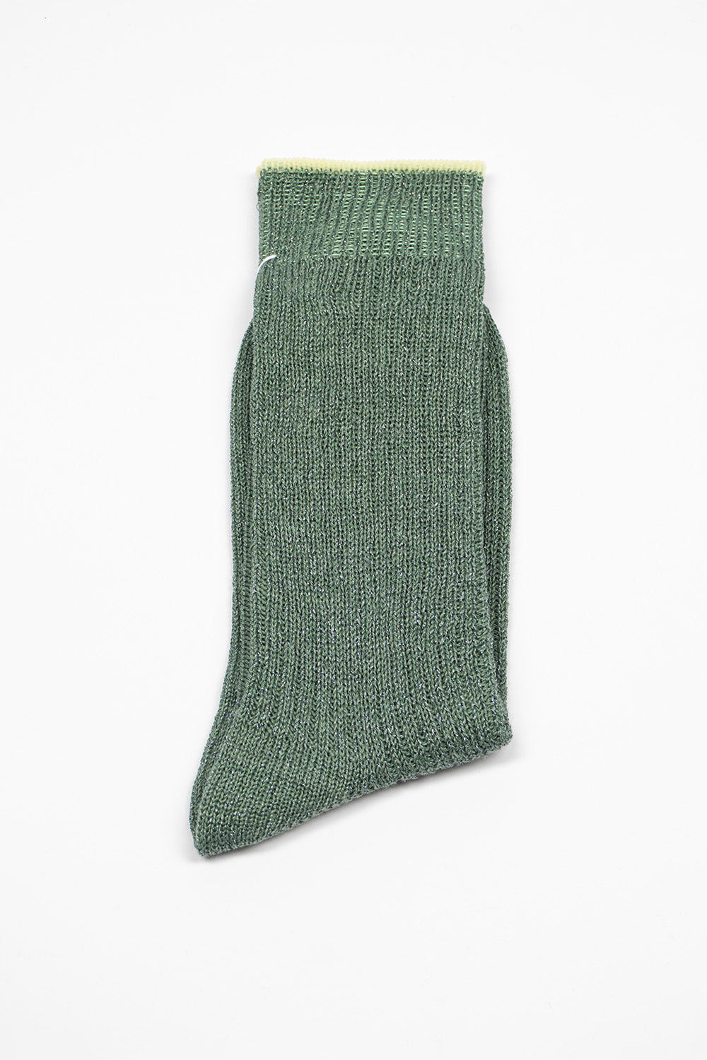 HA-22 Linen Lurex Ribbed Socks Sage