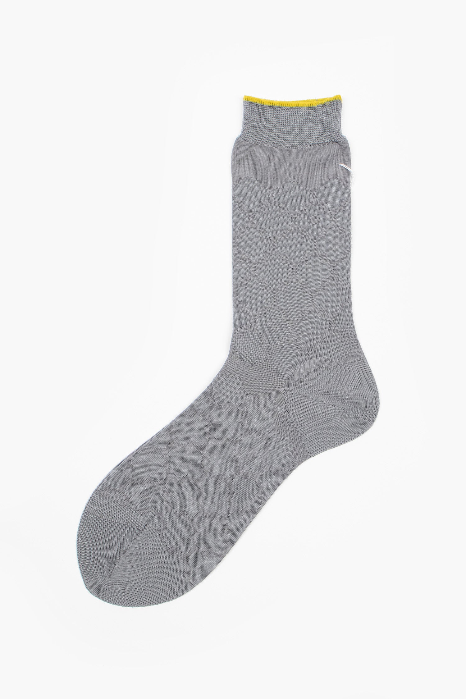 AM-819 Mono-Colour Flowers Socks Grey