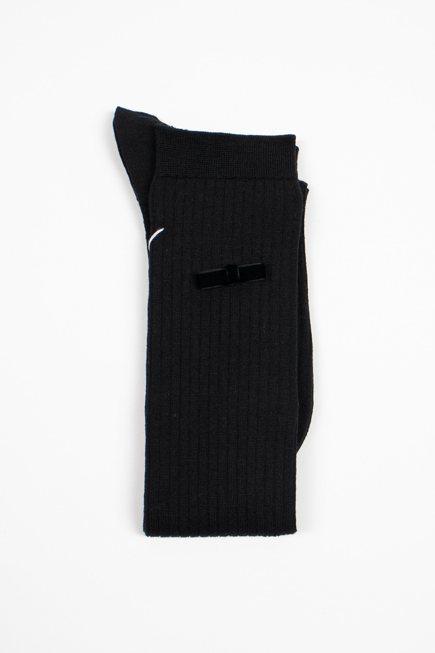 ANP-118AHS Ribbon Knee Sock Black