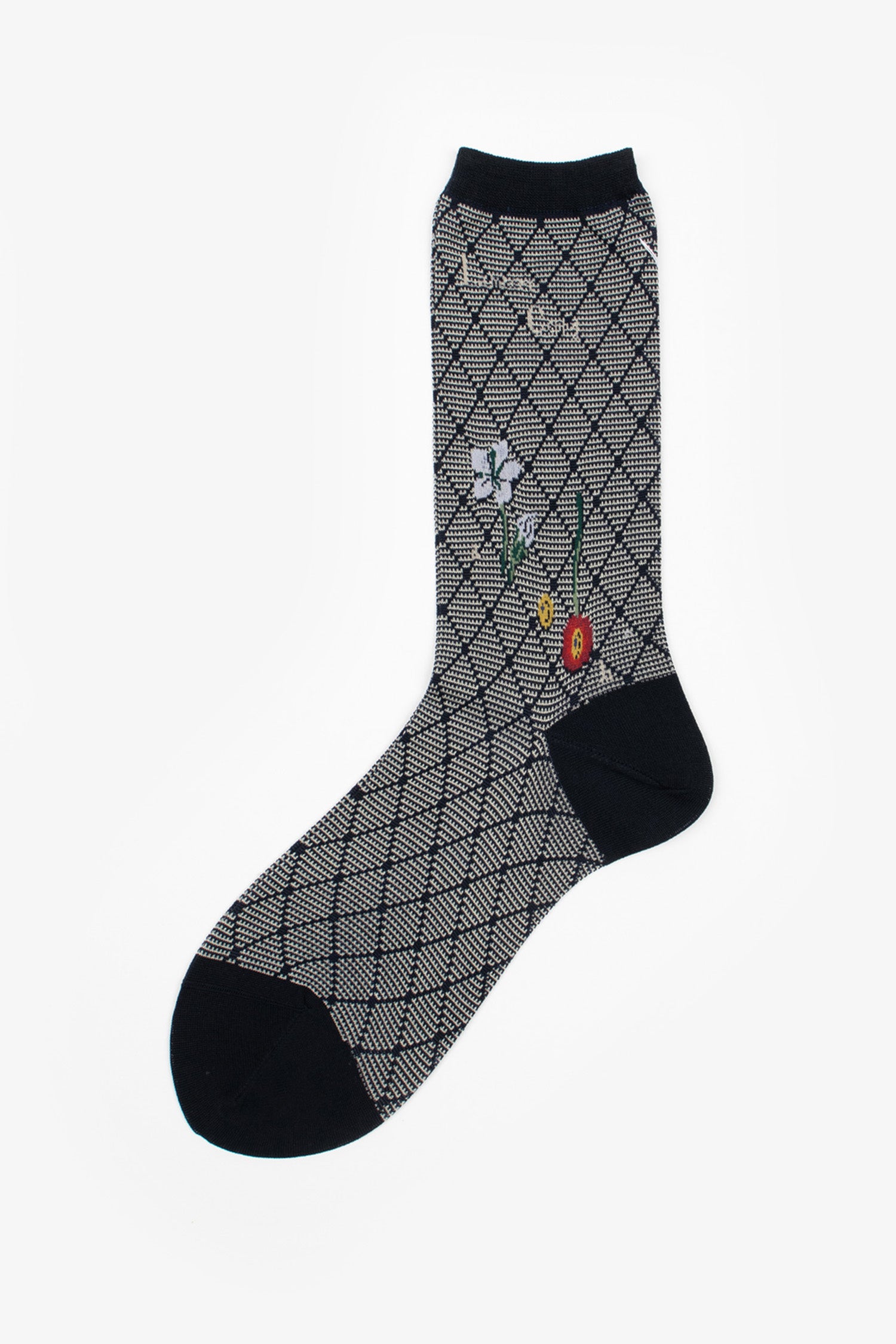 AM-818 Cherry On Diamonds Socks Navy