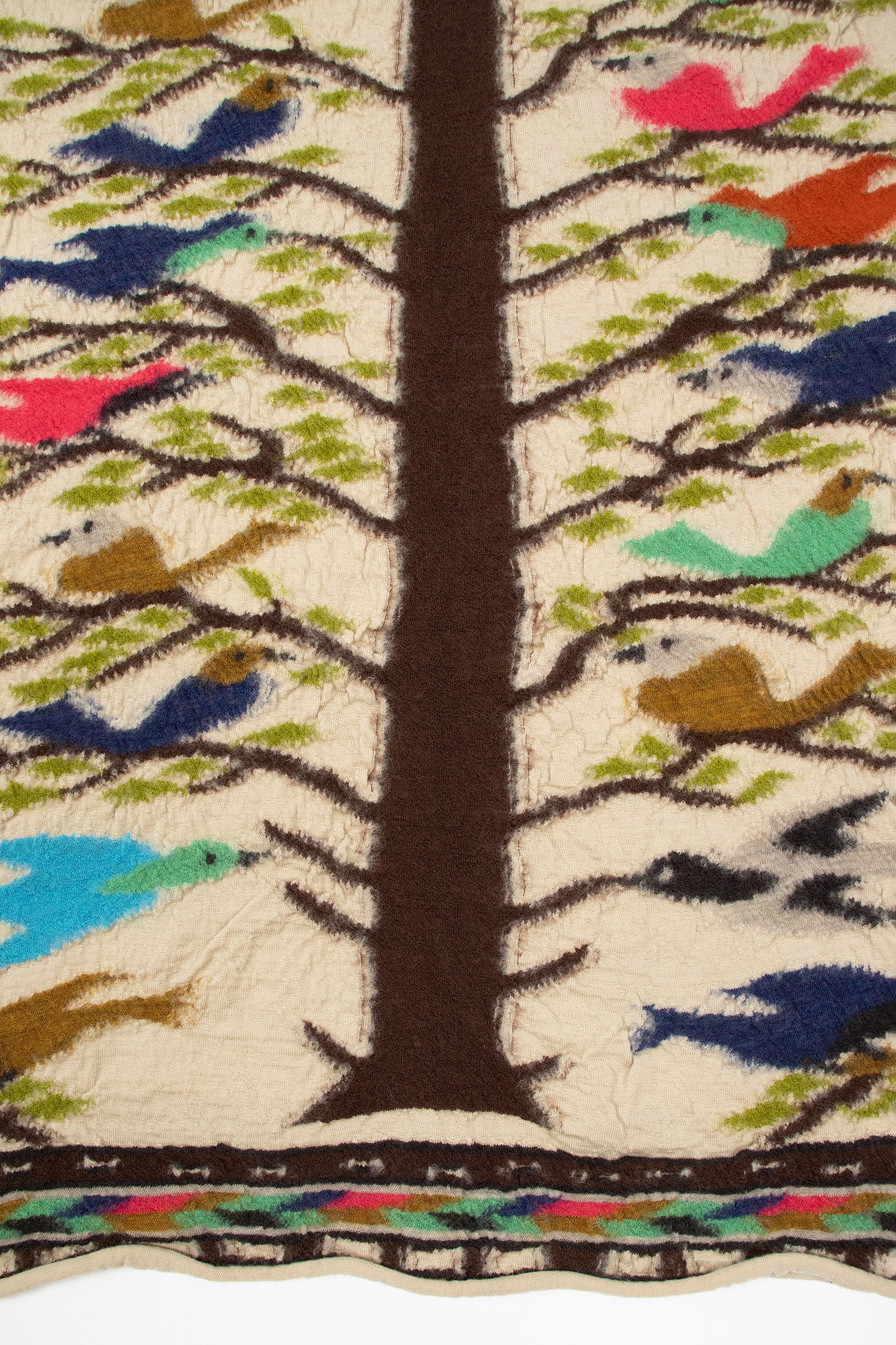 Bird Tree Scarf Beige