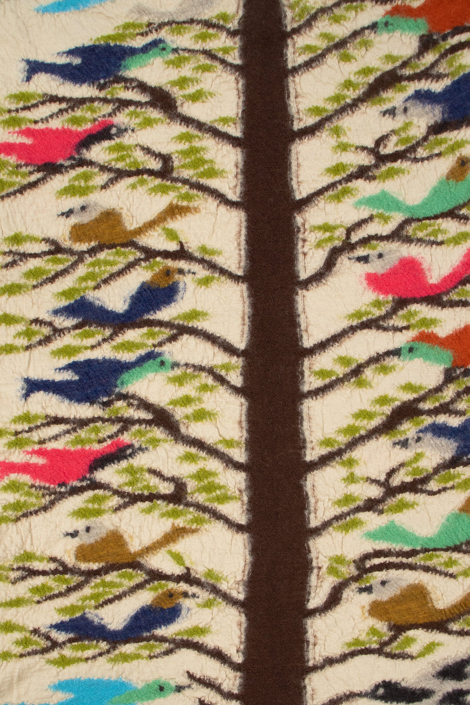Bird Tree Scarf Beige