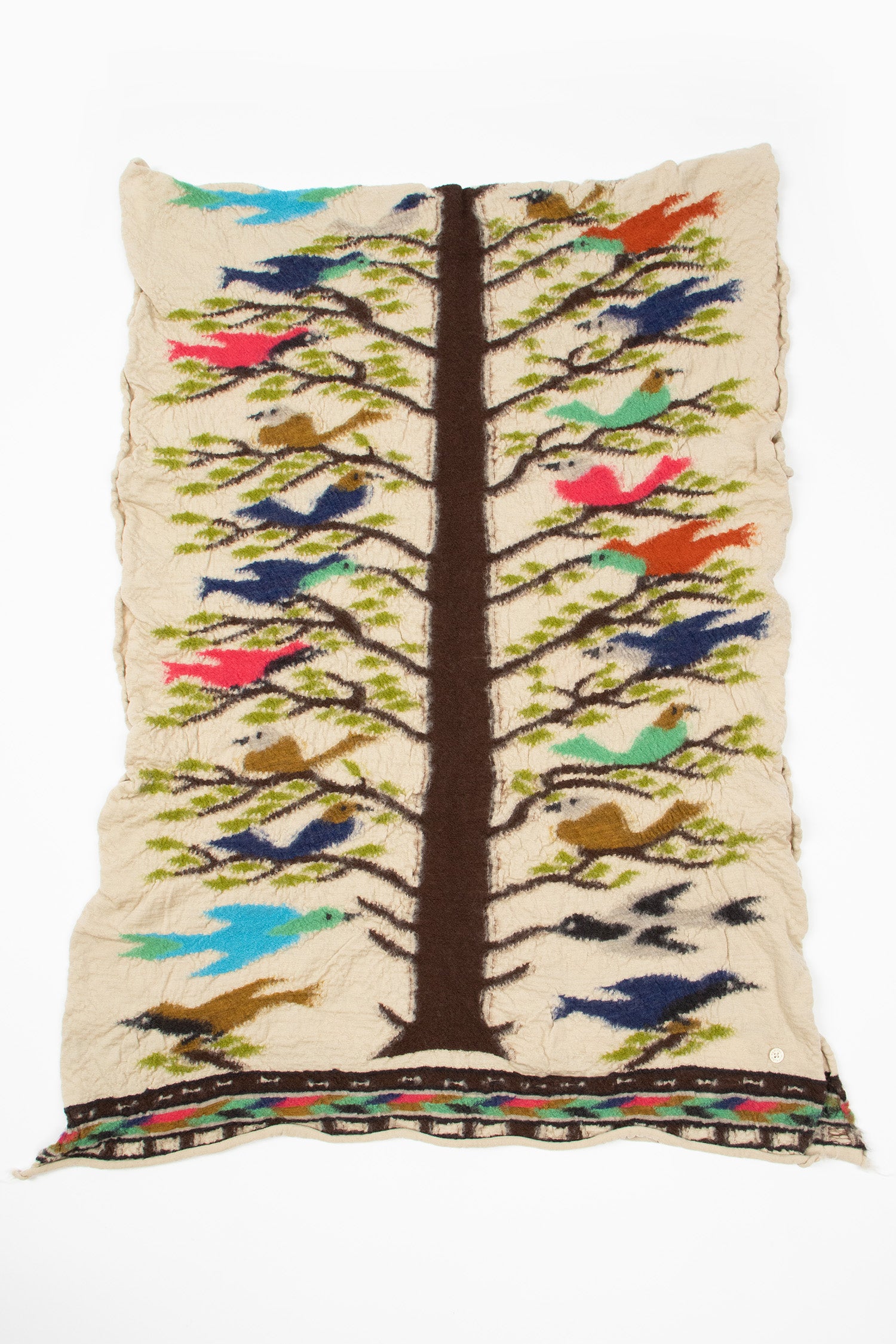 Bird Tree Scarf Beige
