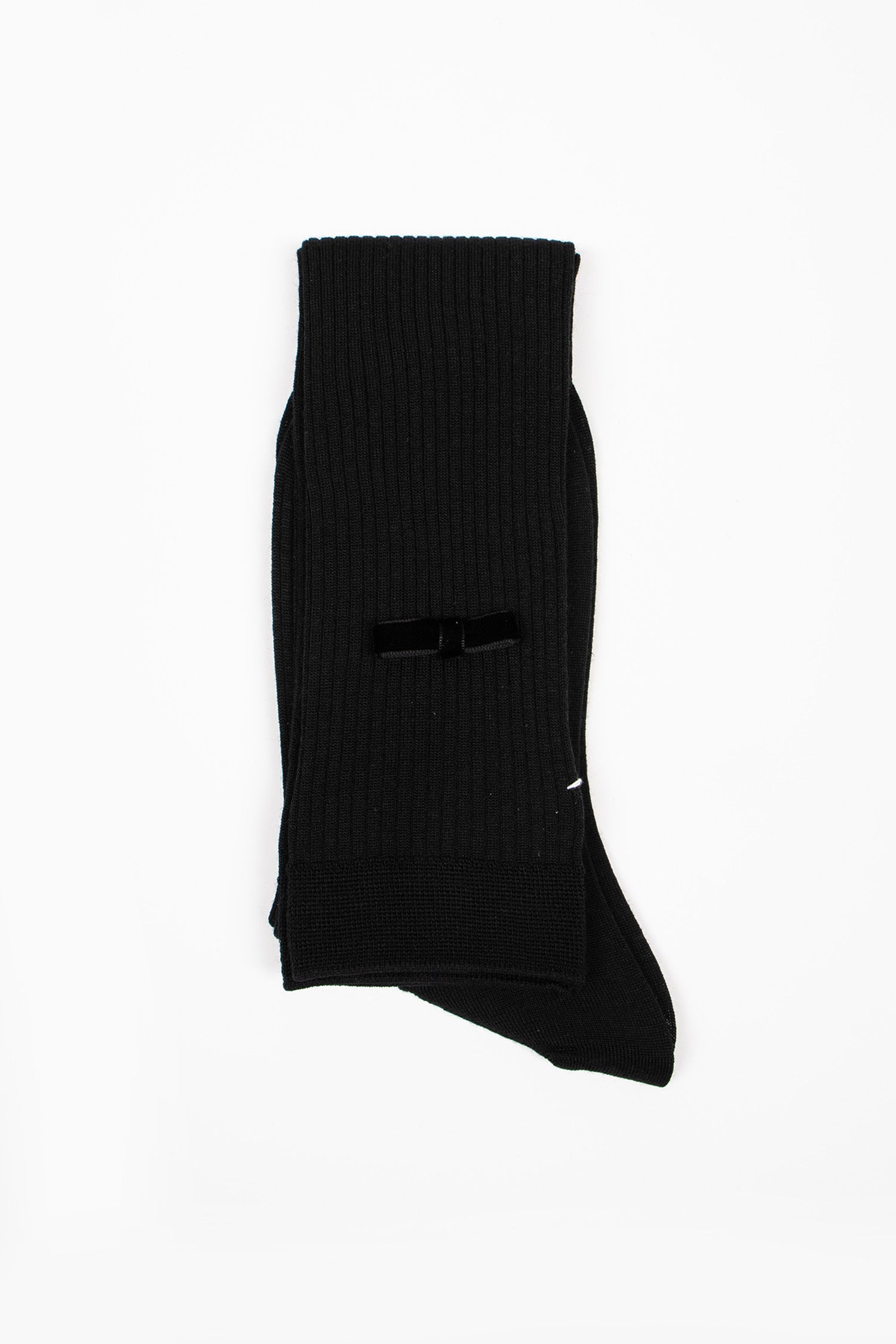 ANP-129HS Ribbon Knee Socks Black