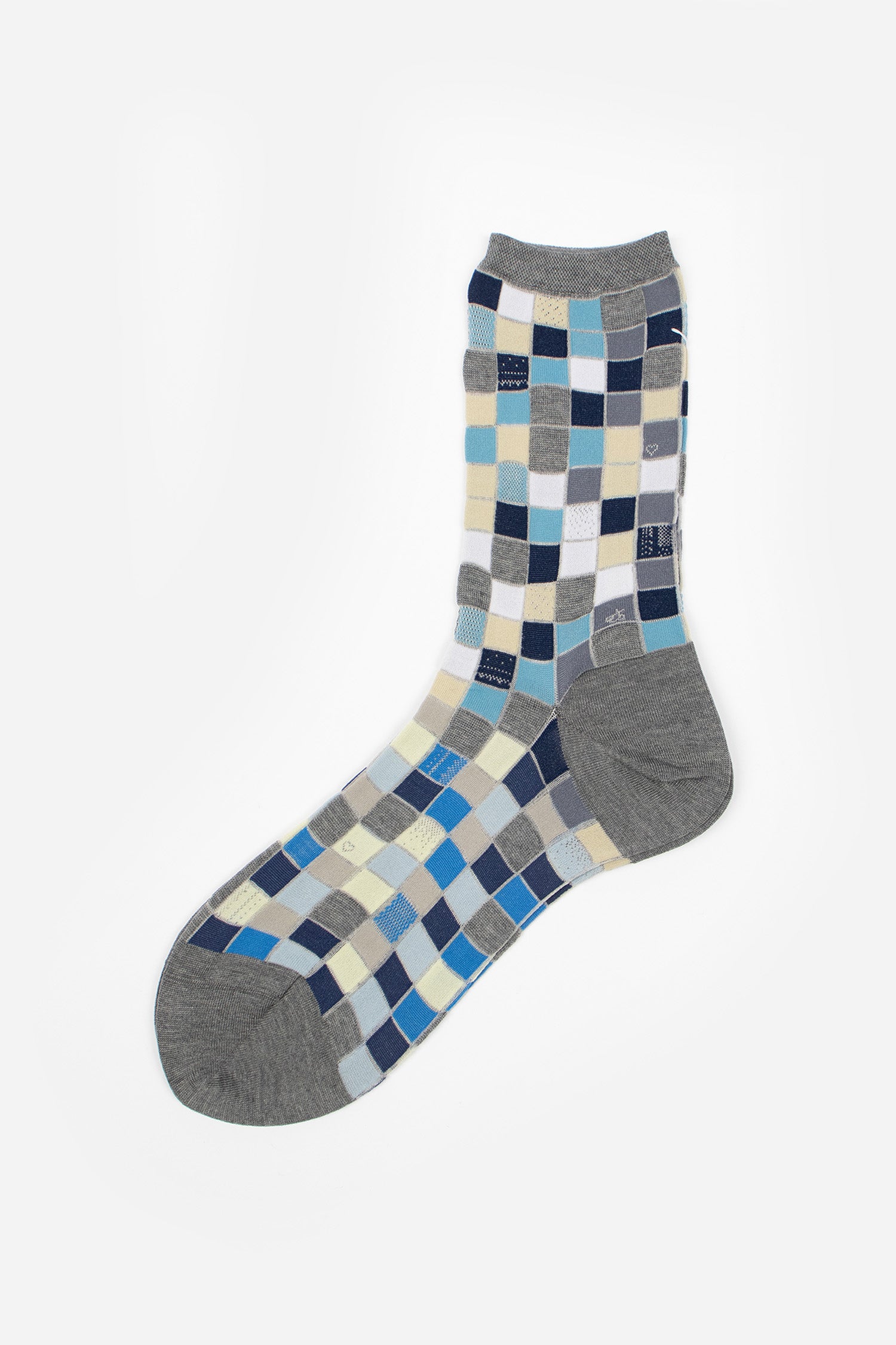 AM-811 Colourful Tiles Socks Mix Grey