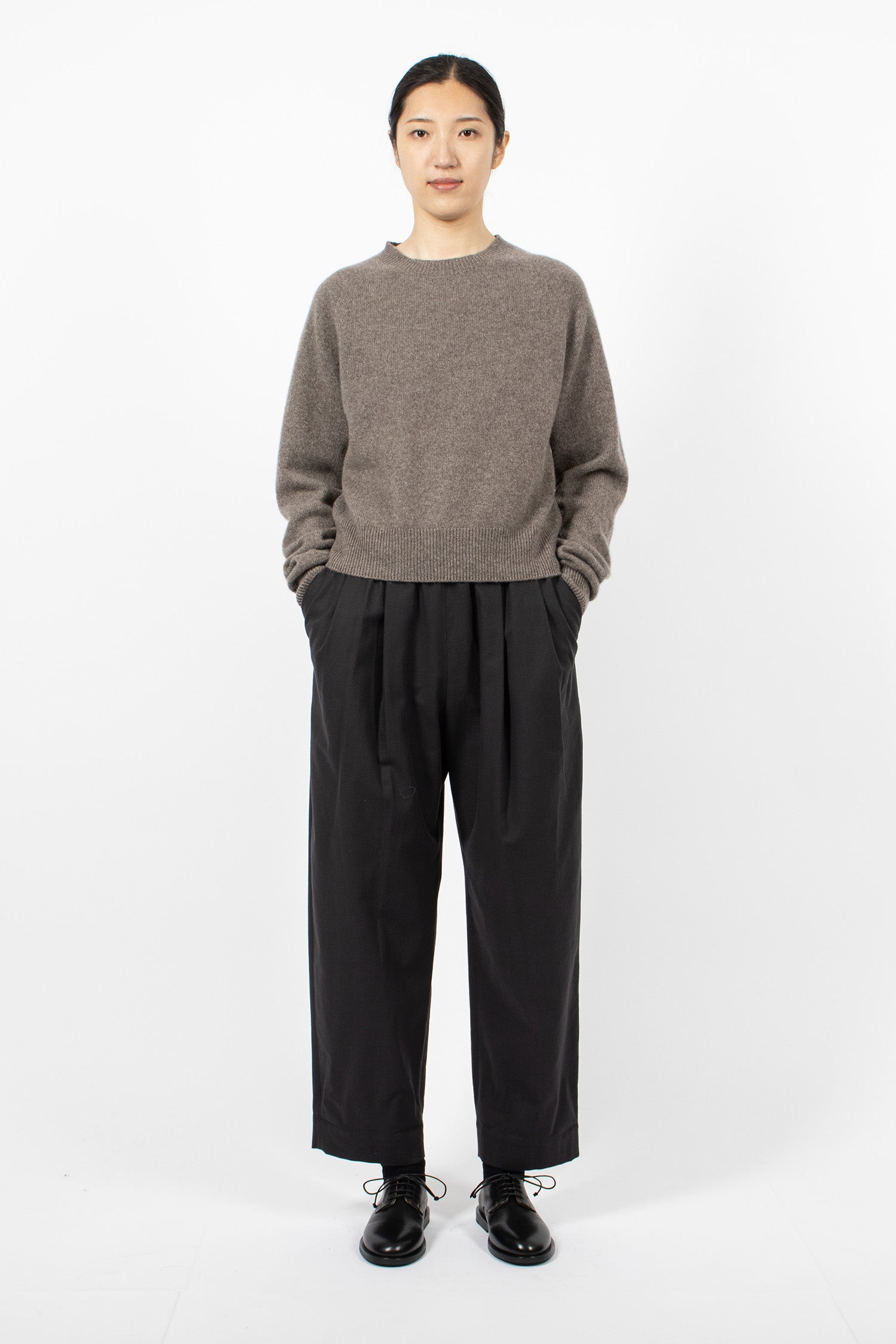 Short Classic Cashmere Jumper Elk