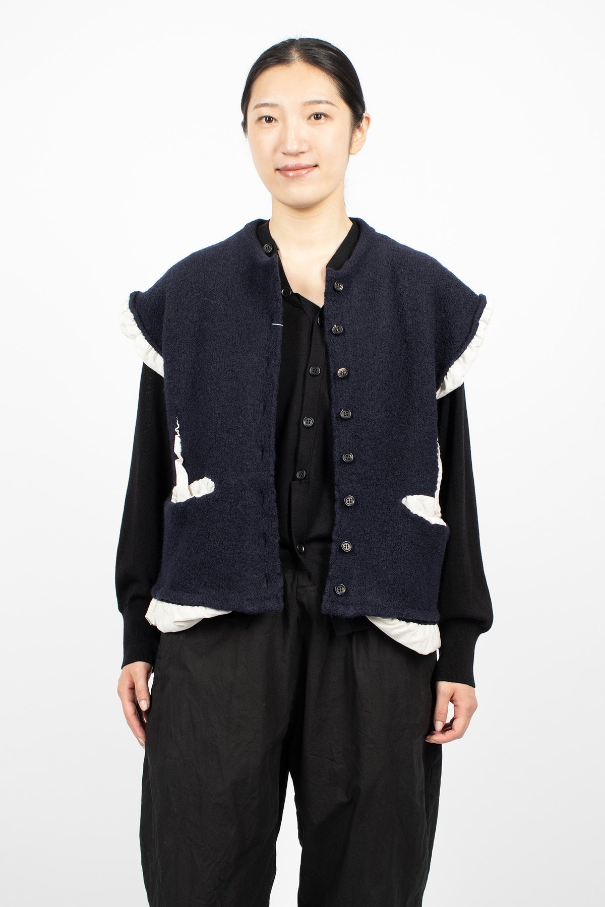 Wool Vest Navy