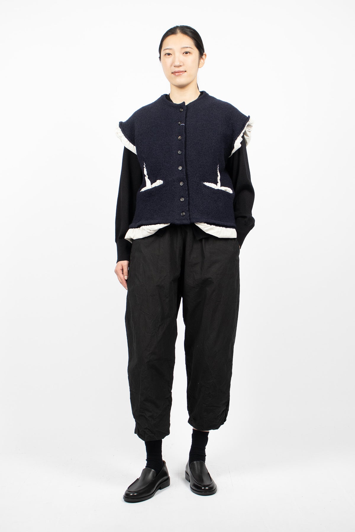Wool Vest Navy