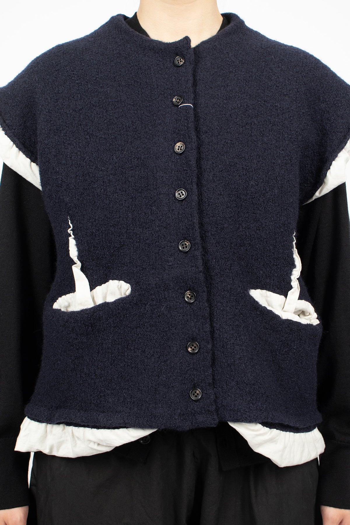 Wool Vest Navy