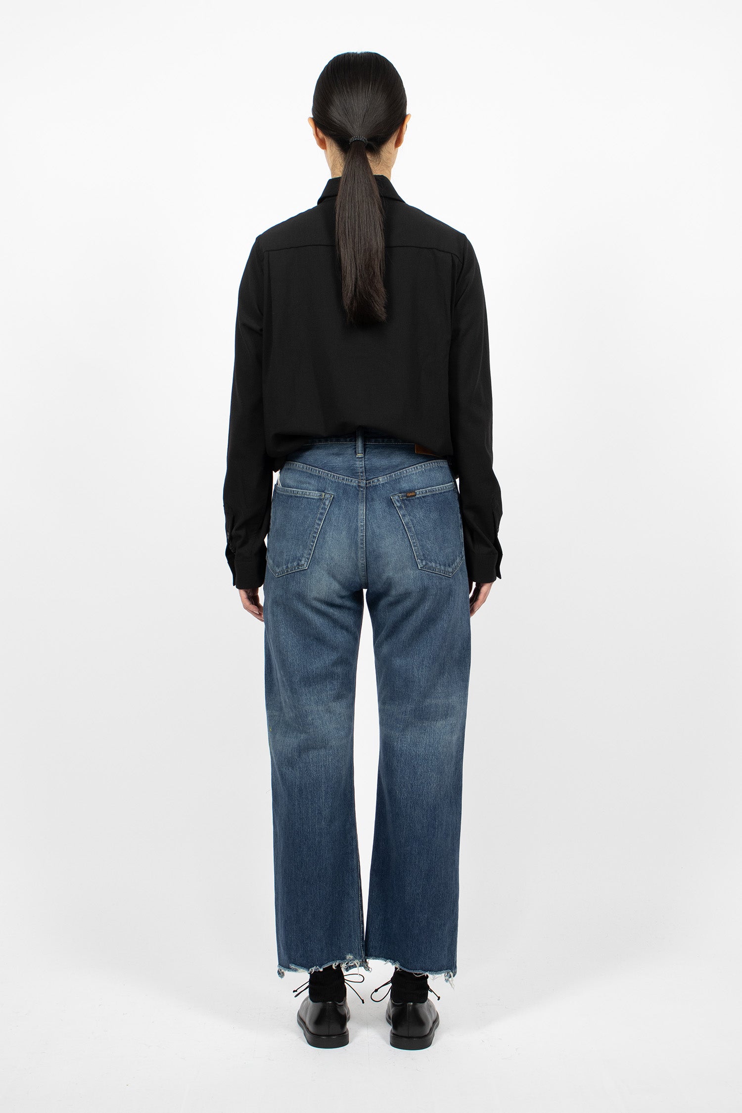 MP03B Selvedge Straight Cut Jean Dark Splatter