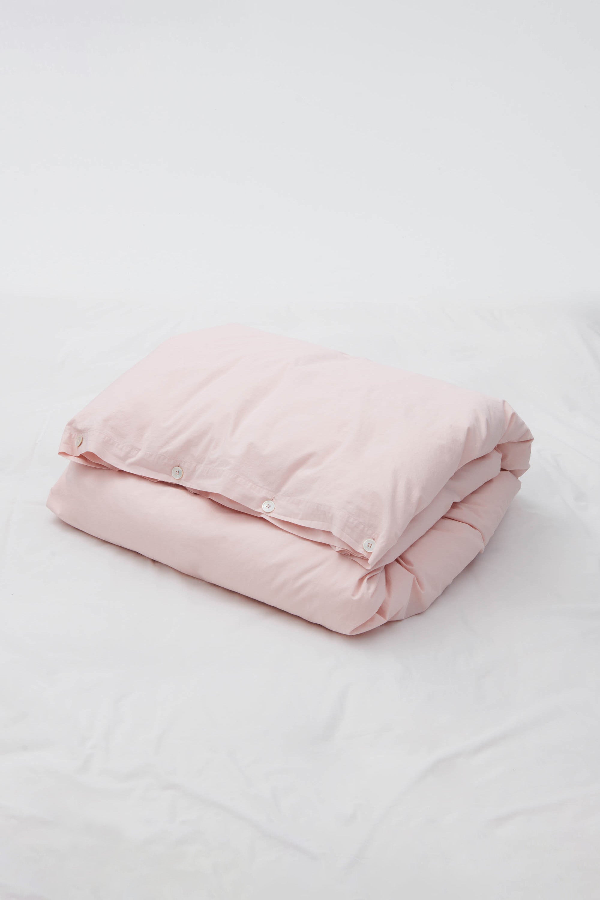 Percale King Duvet Cover Petal Pink