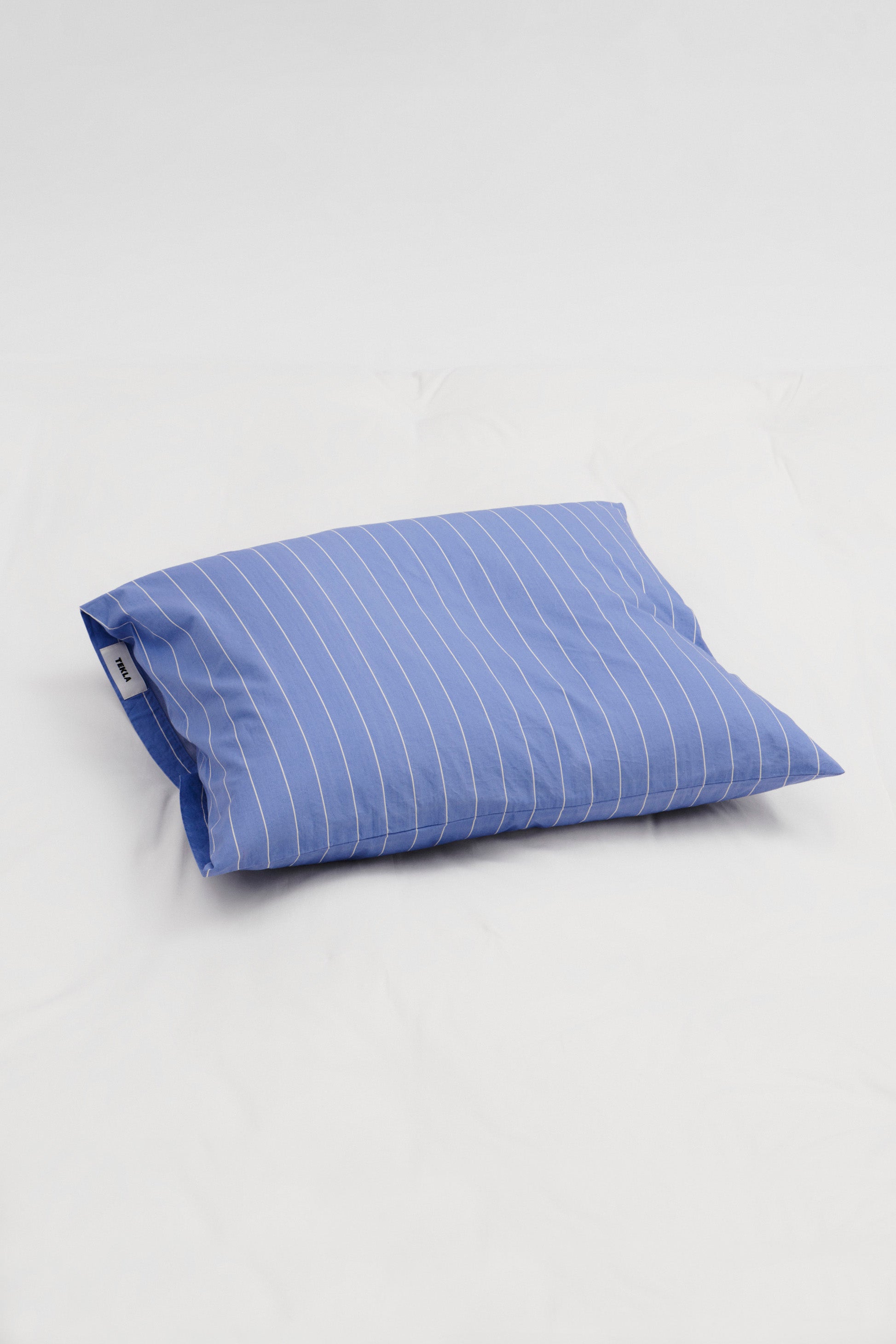 Percale Pillowcase Clear Blue Stripes