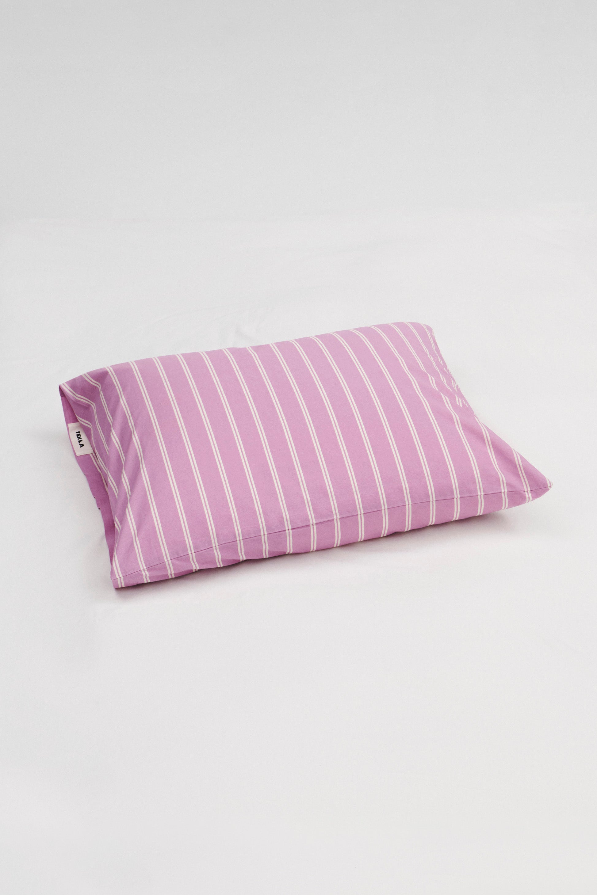 Percale Pillowcase Mallow Pink Stripes