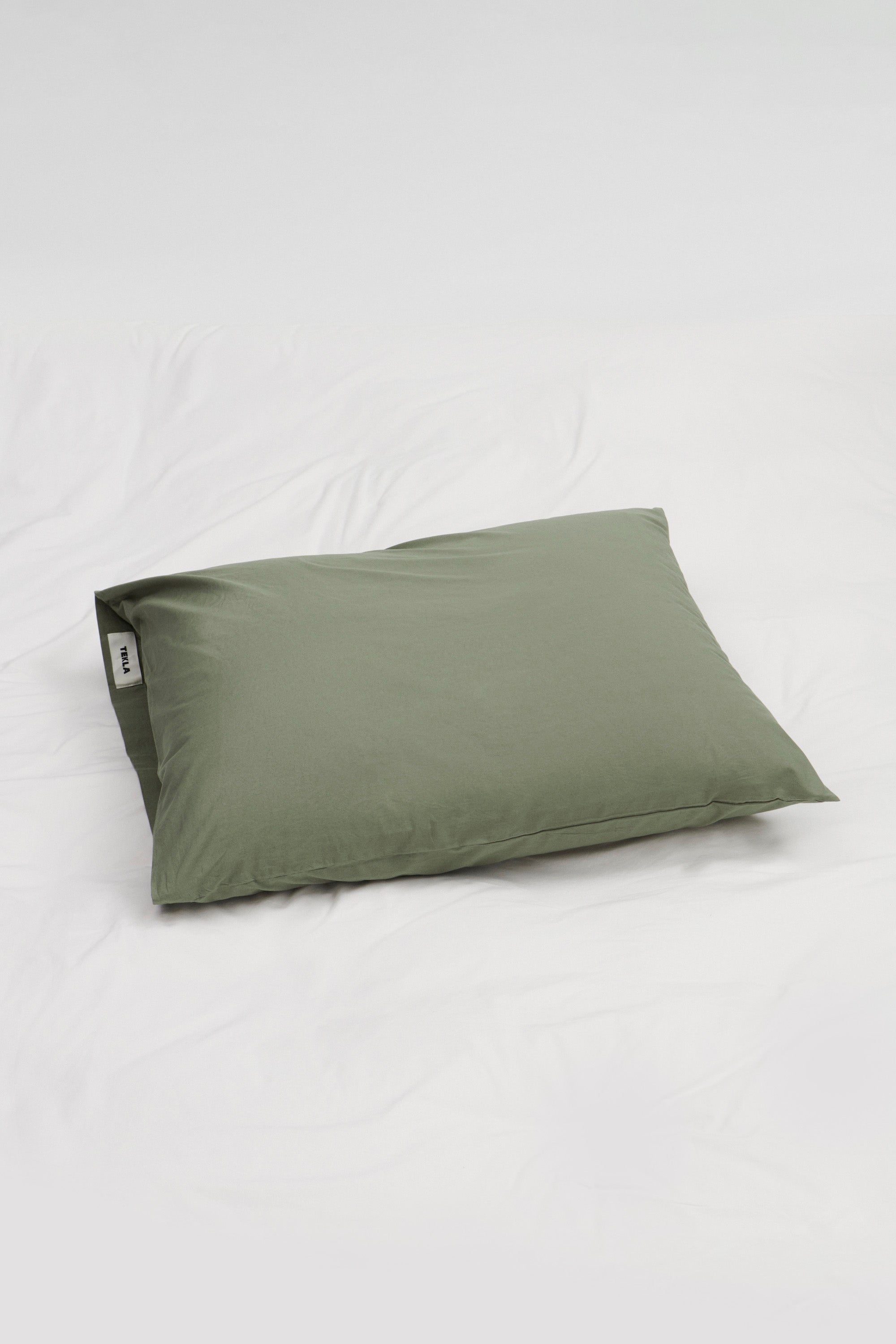 Percale Pillowcase Olive Green