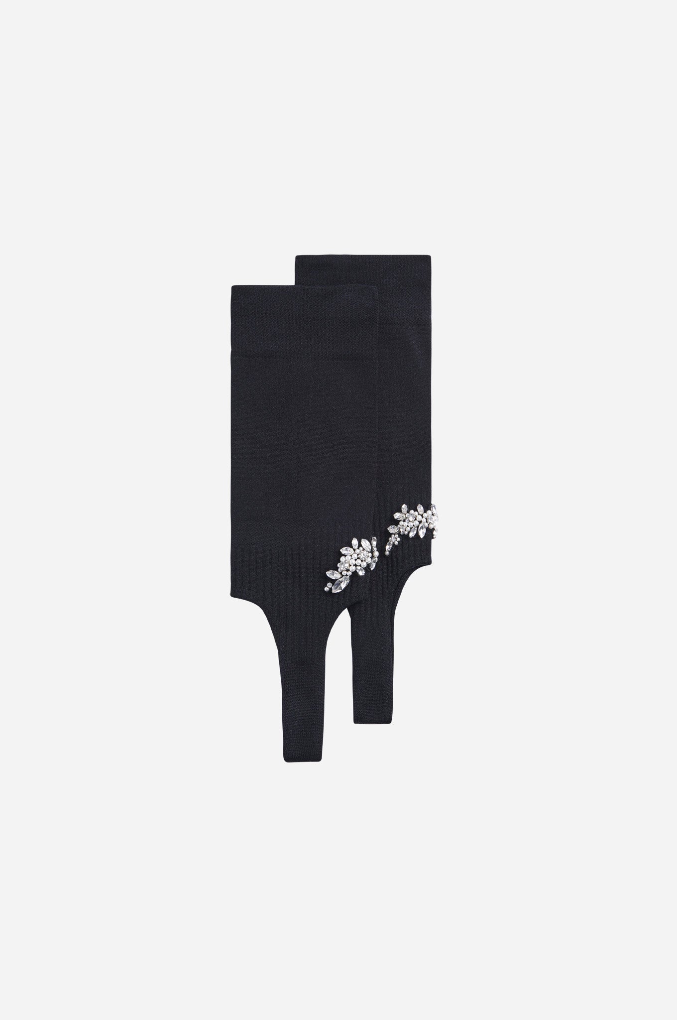 Cluster Flower Stirrup Socks Black