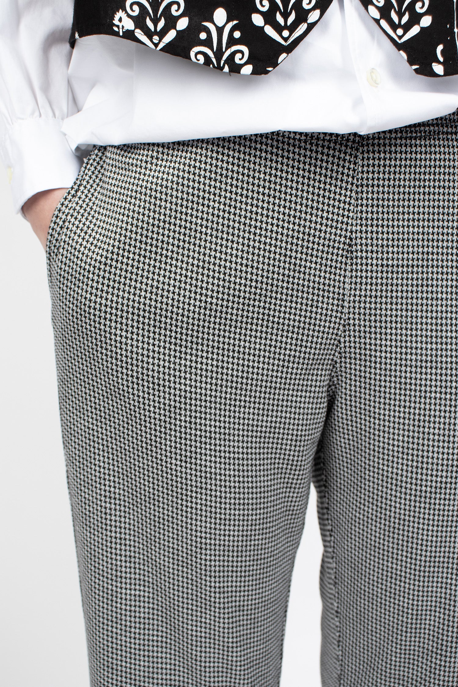 STK Pants Black Houndstooth