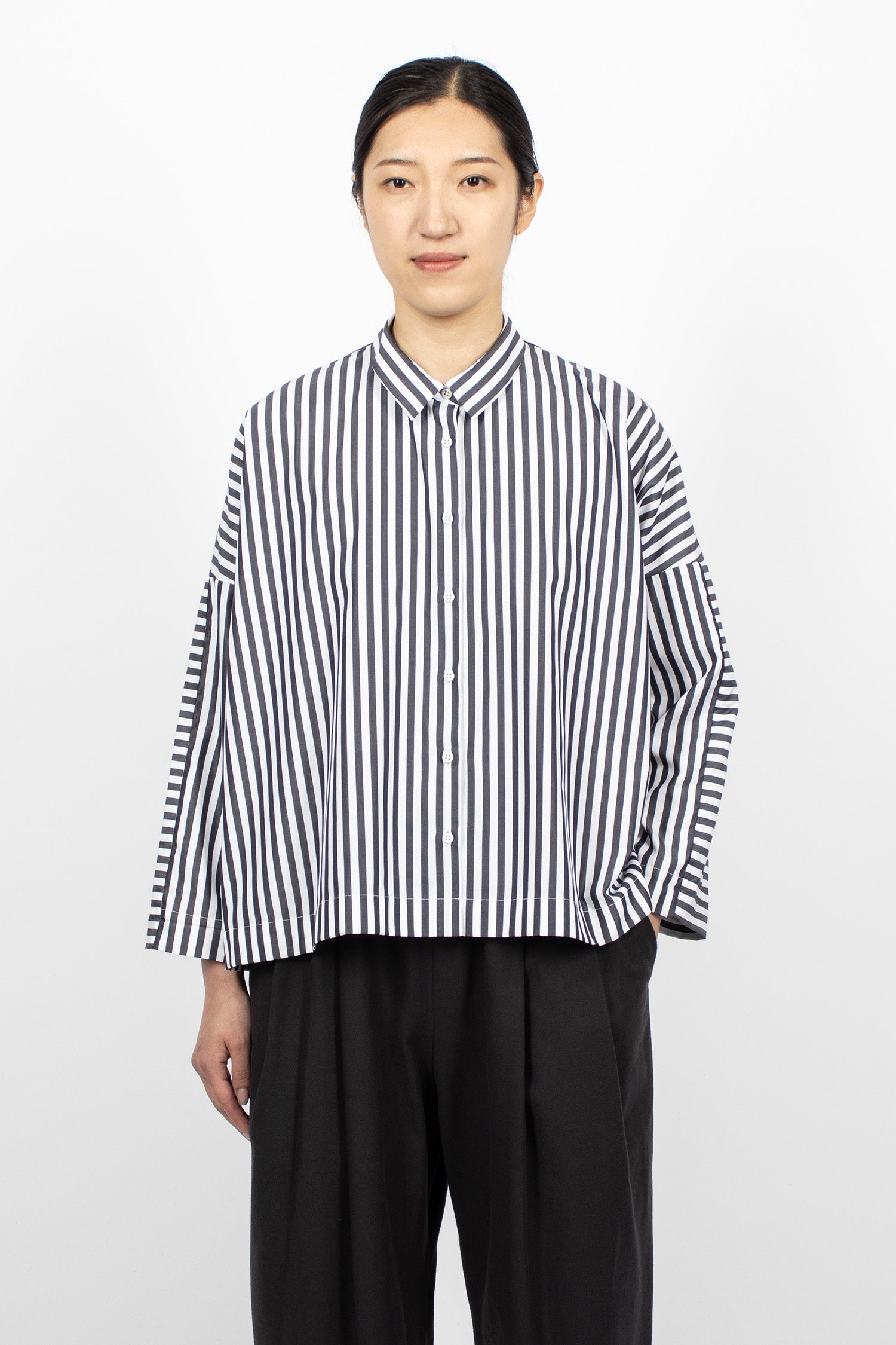 Brigitte Stripe Shirt Black/White