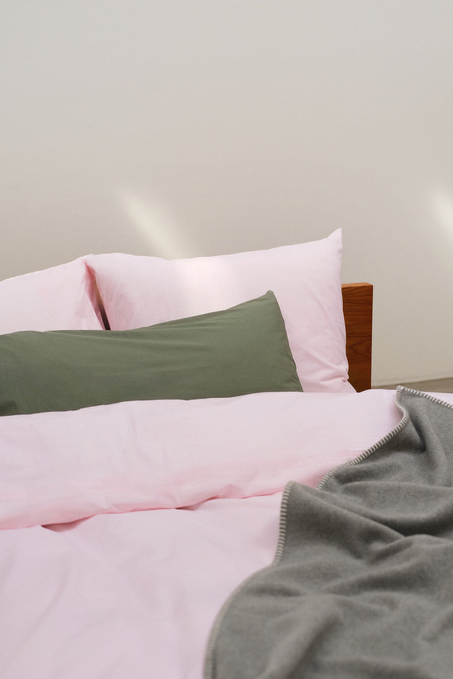 Percale Pillowcase Olive Green